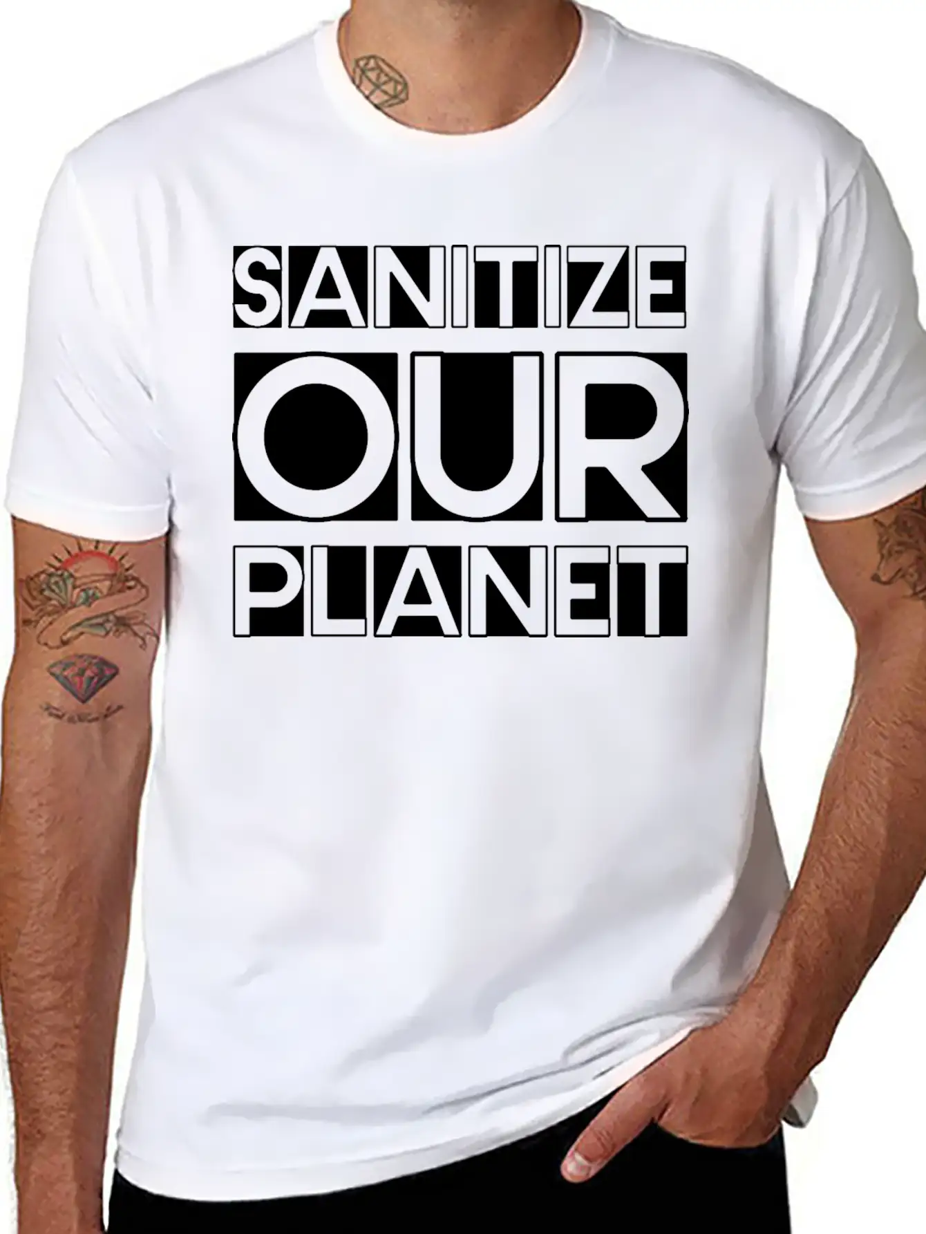 Sanitize Our Planet 2 Unisex Casual T-Shirt – Clean Design For Daily Comfort