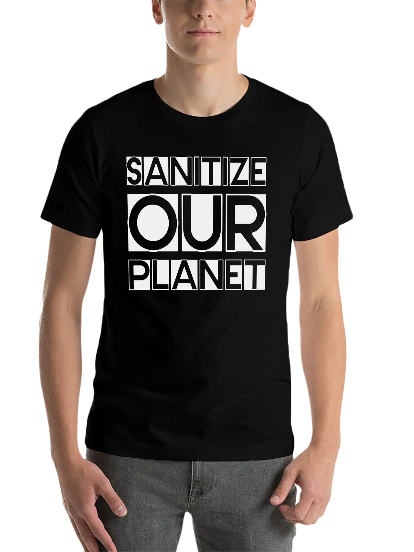 Sanitize Our Planet 2 Unisex Casual T-Shirt – Clean Design For Daily Comfort