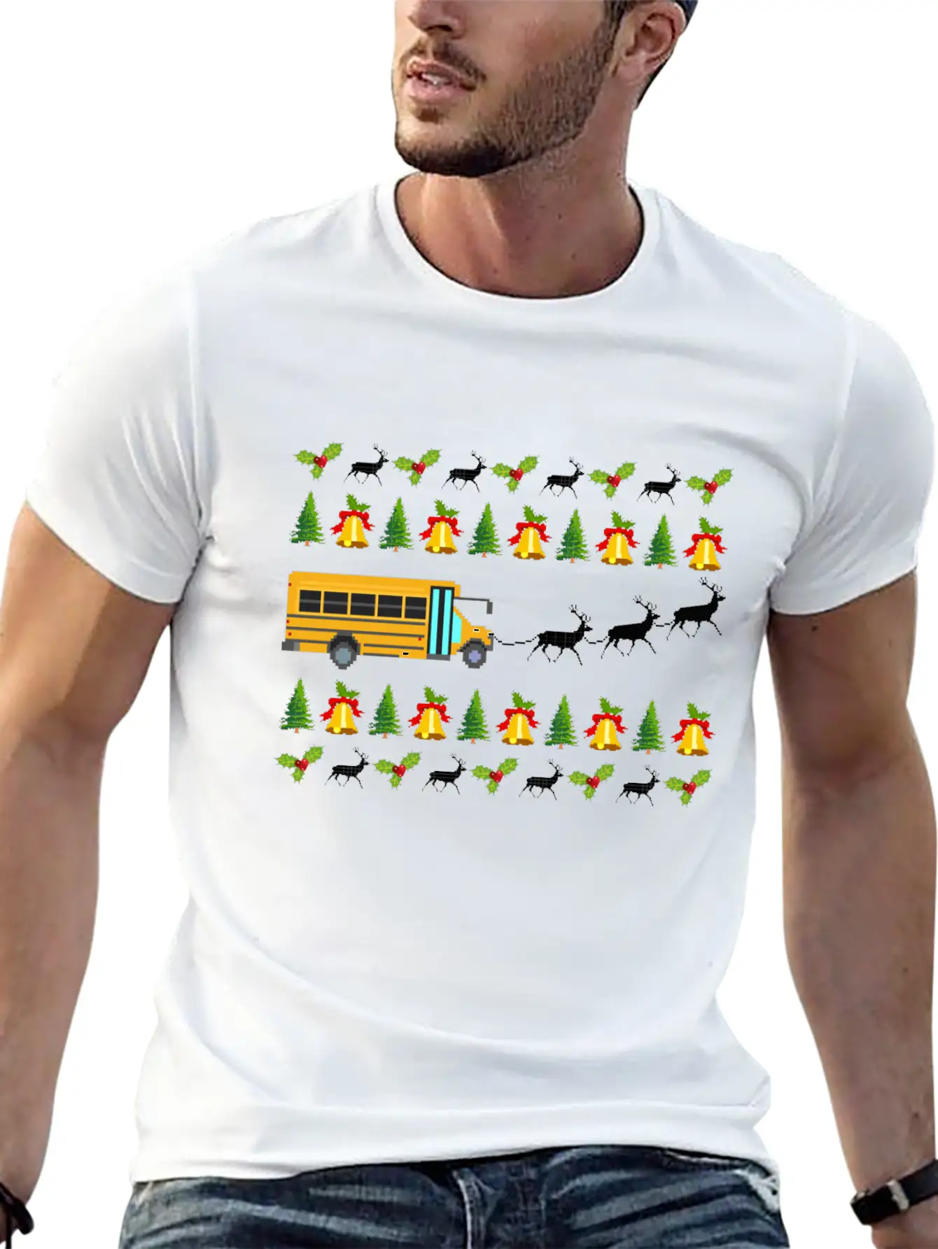 Santa Claus Gift Giving Collection Bus Driver Soft Cotton Short Sleeve Tee – Unisex Wardrobe Staple