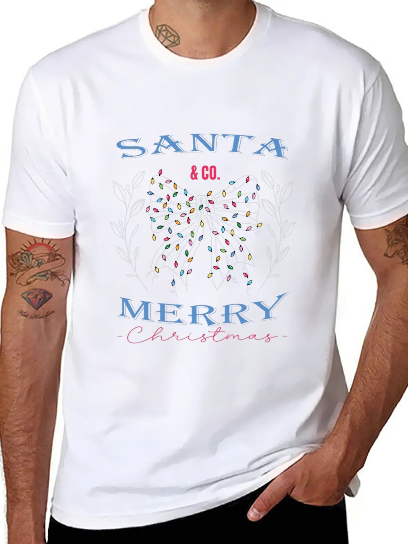 Santa & Co. Christmas Coquette Stylish Everyday T-Shirt – Unisex Basic Cotton Tee