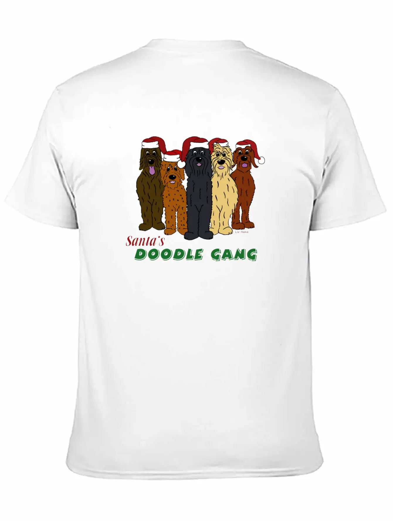 Santa's Doodle Gang Unisex Casual T-Shirt – Clean Design For Daily Comfort