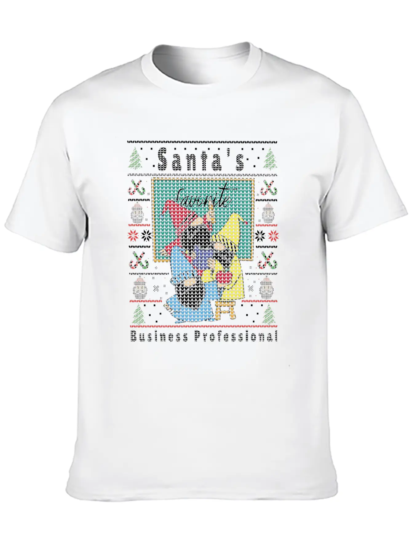 Santas Elfs Ugly Christmas Business-Professional Basic Graphic T-Shirt – Daily Comfort In Soft Cotton