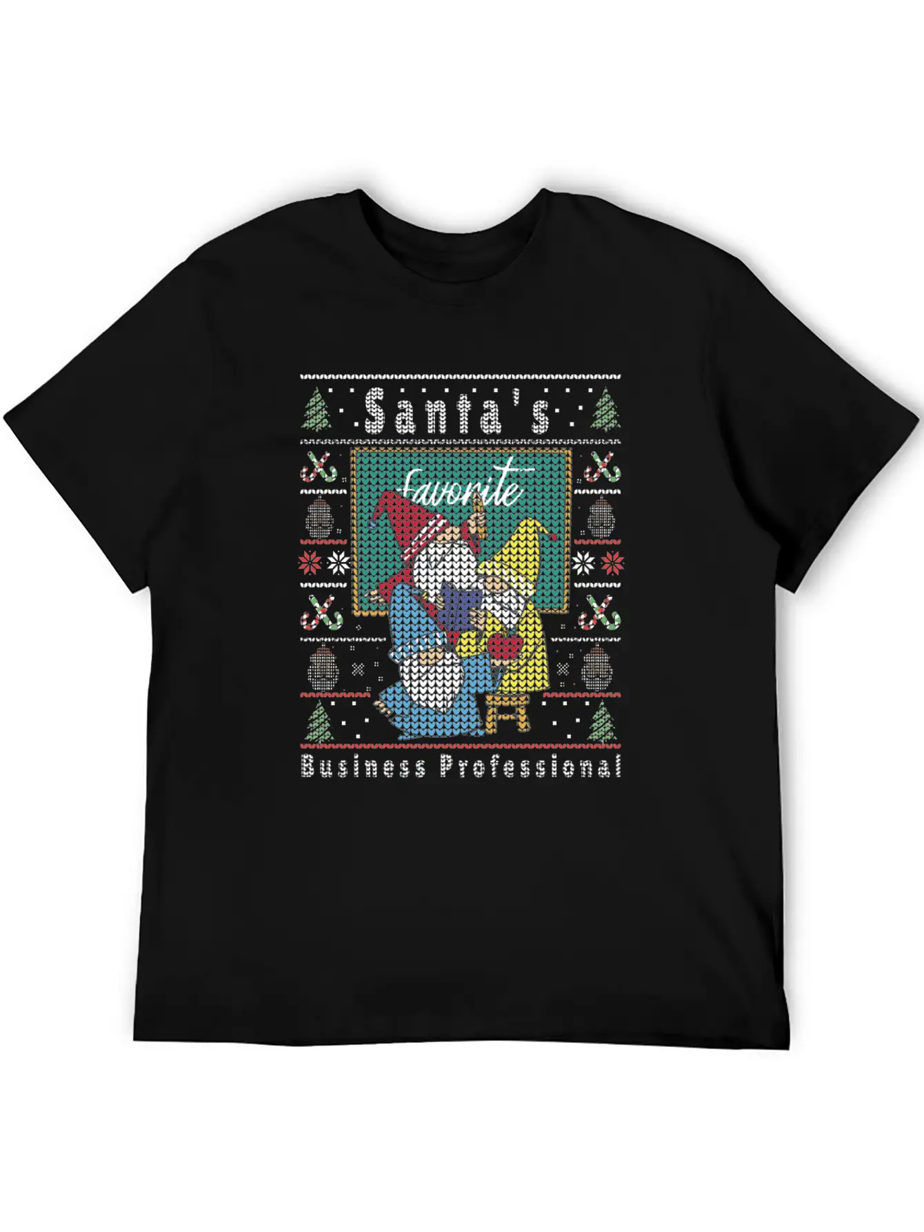 Santas Elfs Ugly Christmas Business-Professional Basic Graphic T-Shirt – Daily Comfort In Soft Cotton