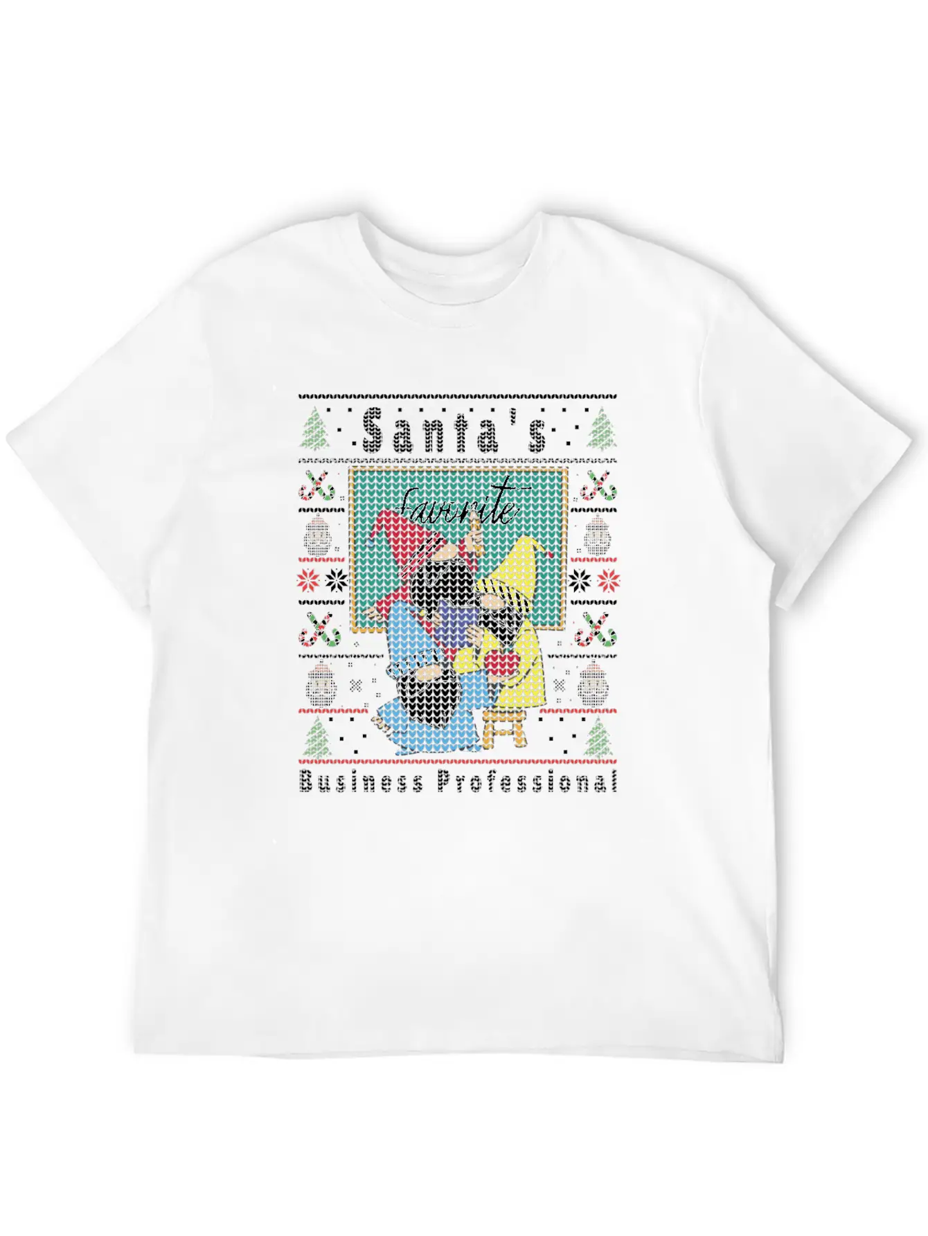 Santas Elfs Ugly Christmas Business-Professional Basic Graphic T-Shirt – Daily Comfort In Soft Cotton