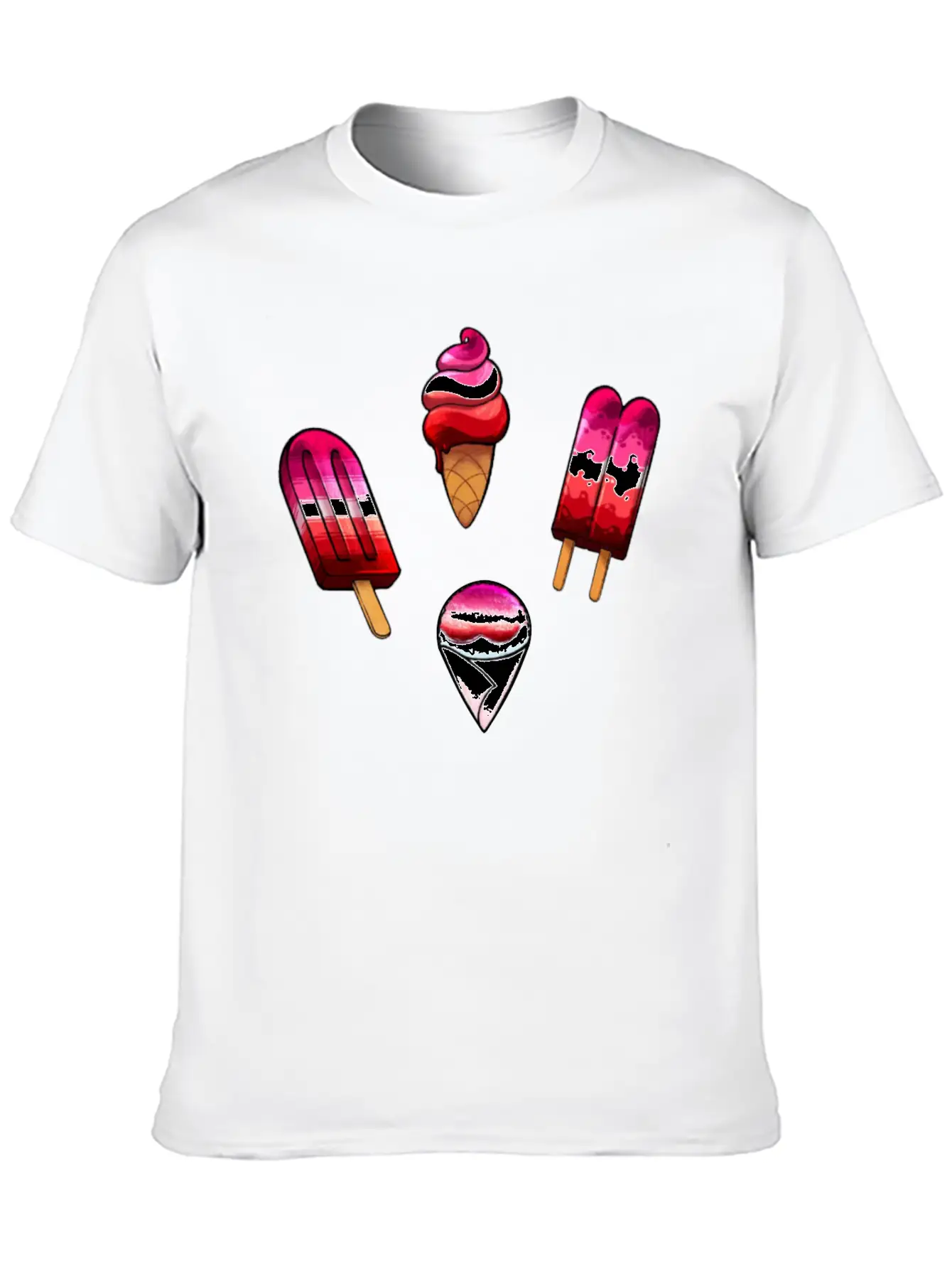 Sapphic Pride Creams Essential Cotton Tee For Daily Outfits – Unisex Style