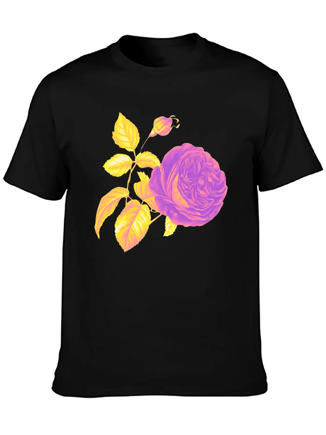 Sapphic Pride Vintage Flower And Leaves Relaxed Everyday Tee – Lightweight And Durable Cotton