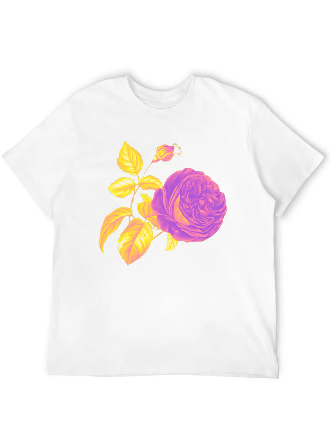 Sapphic Pride Vintage Flower And Leaves Relaxed Everyday Tee – Lightweight And Durable Cotton