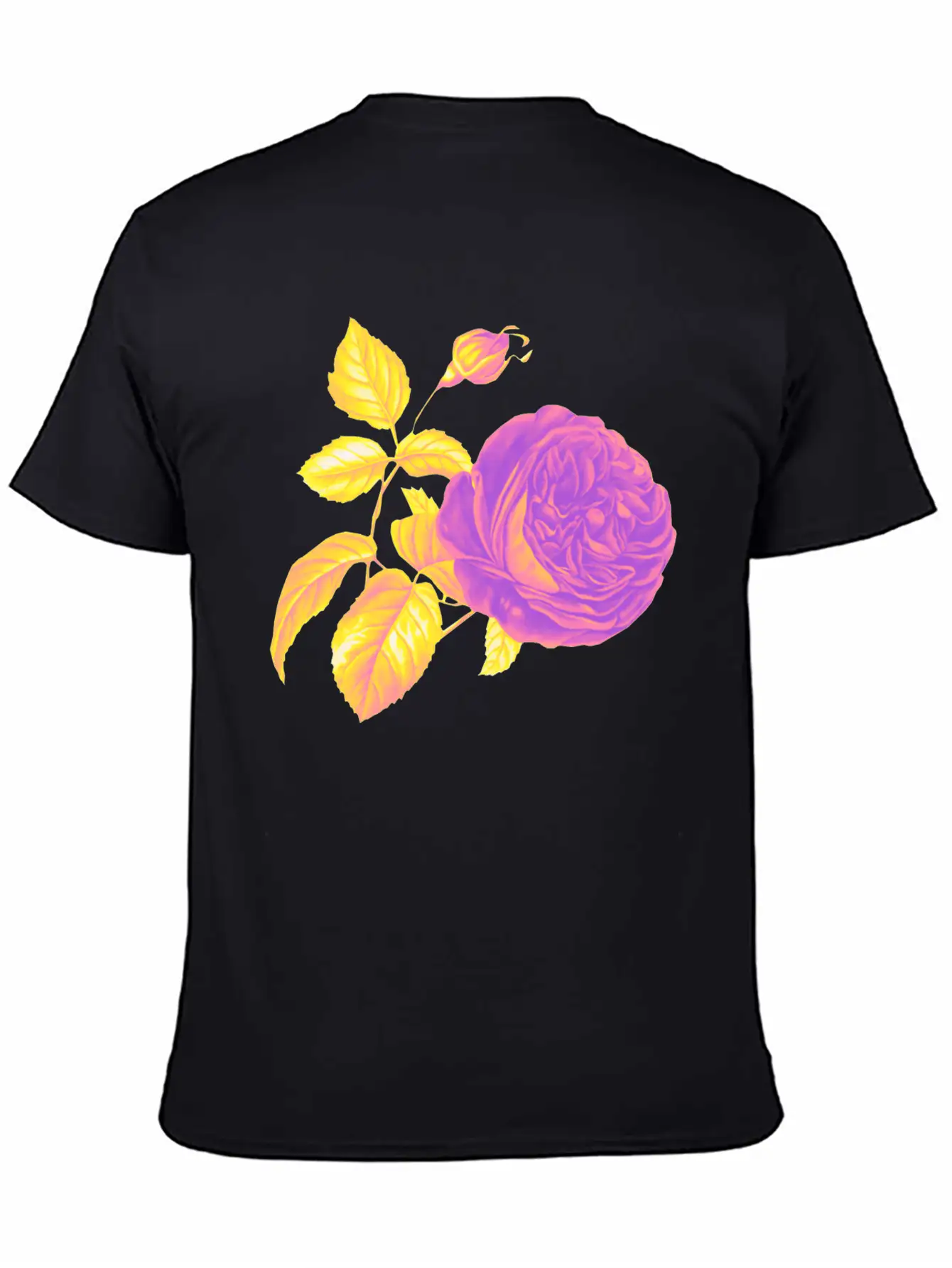 Sapphic Pride Vintage Flower And Leaves Relaxed Everyday Tee – Lightweight And Durable Cotton