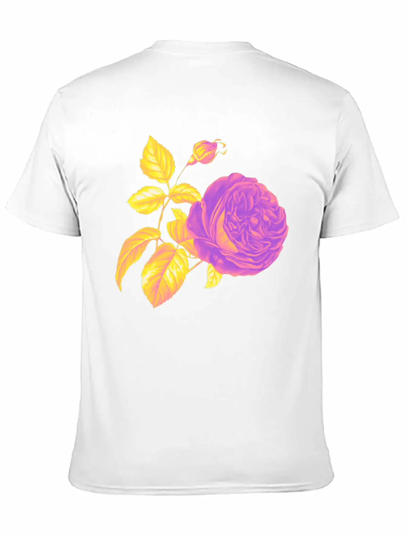Sapphic Pride Vintage Flower And Leaves Relaxed Everyday Tee – Lightweight And Durable Cotton