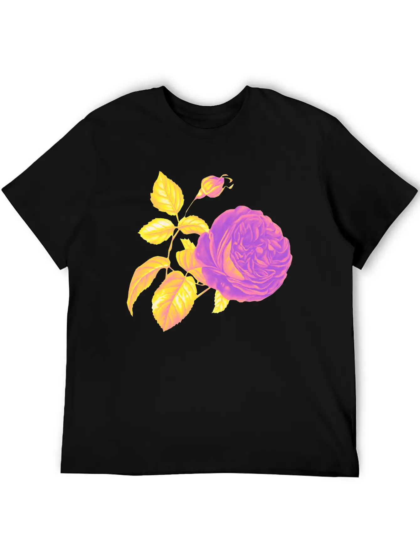 Sapphic Pride Vintage Flower And Leaves Relaxed Everyday Tee – Lightweight And Durable Cotton