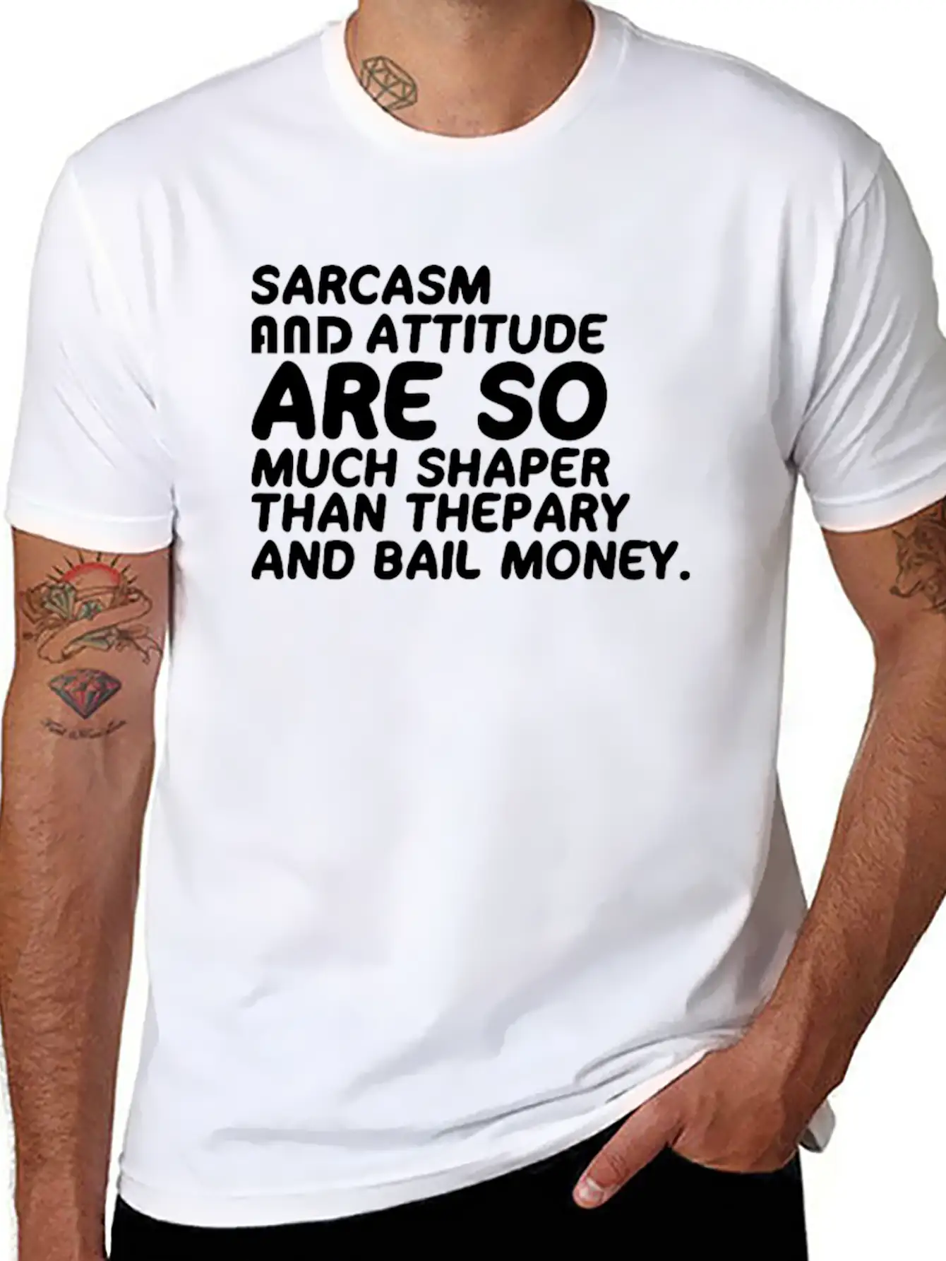 Sarcasm And Attitude Modern Fit Casual T-Shirt – Clean And Versatile Design
