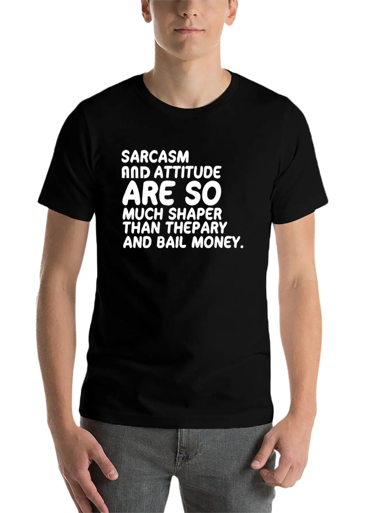 Sarcasm And Attitude Modern Fit Casual T-Shirt – Clean And Versatile Design
