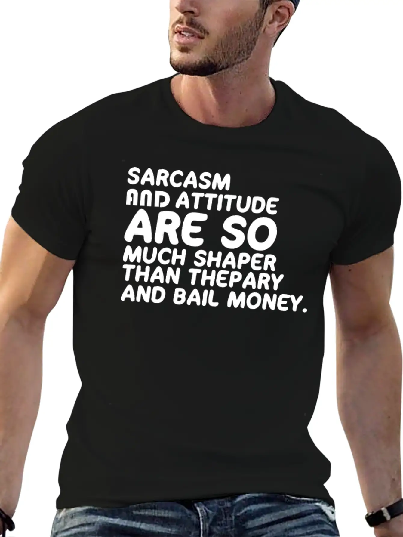 Sarcasm And Attitude Modern Fit Casual T-Shirt – Clean And Versatile Design