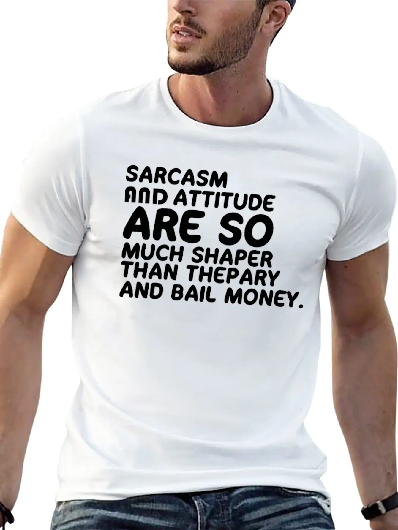 Sarcasm And Attitude Modern Fit Casual T-Shirt – Clean And Versatile Design