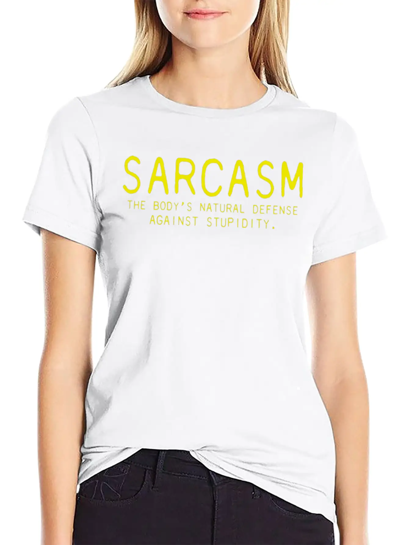 Sarcasm Bodys Natural Defense Against Stupidity Classic Fit Graphic Tee For Daily Comfort – Unisex Cotton Shirt