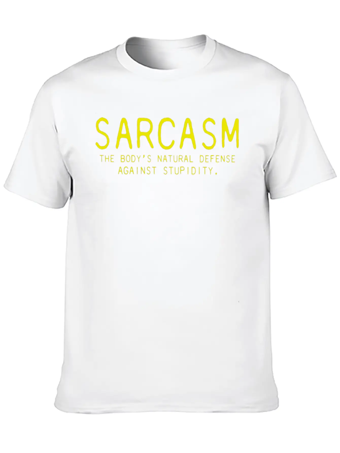 Sarcasm Bodys Natural Defense Against Stupidity Classic Fit Graphic Tee For Daily Comfort – Unisex Cotton Shirt