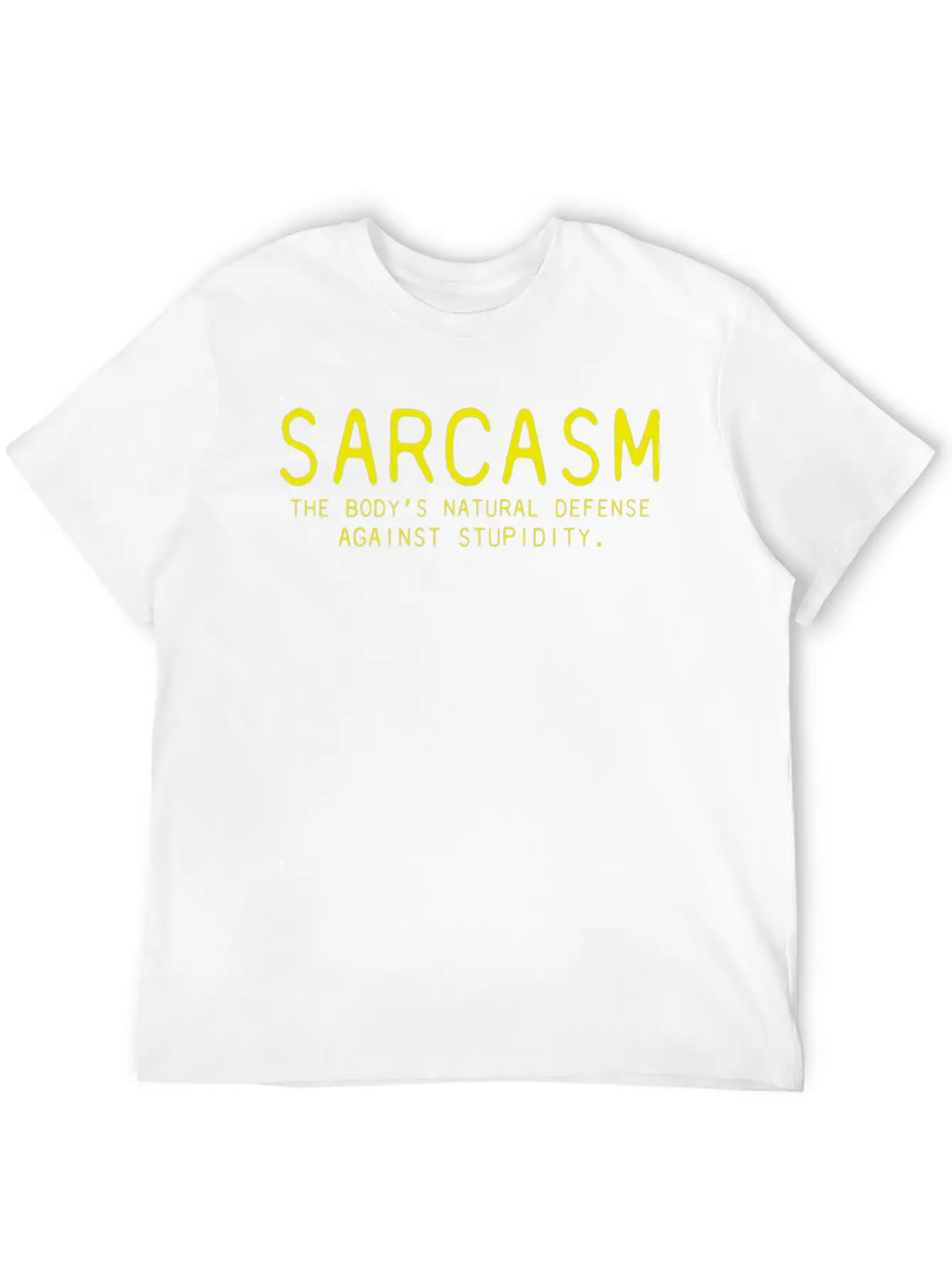 Sarcasm Bodys Natural Defense Against Stupidity Classic Fit Graphic Tee For Daily Comfort – Unisex Cotton Shirt