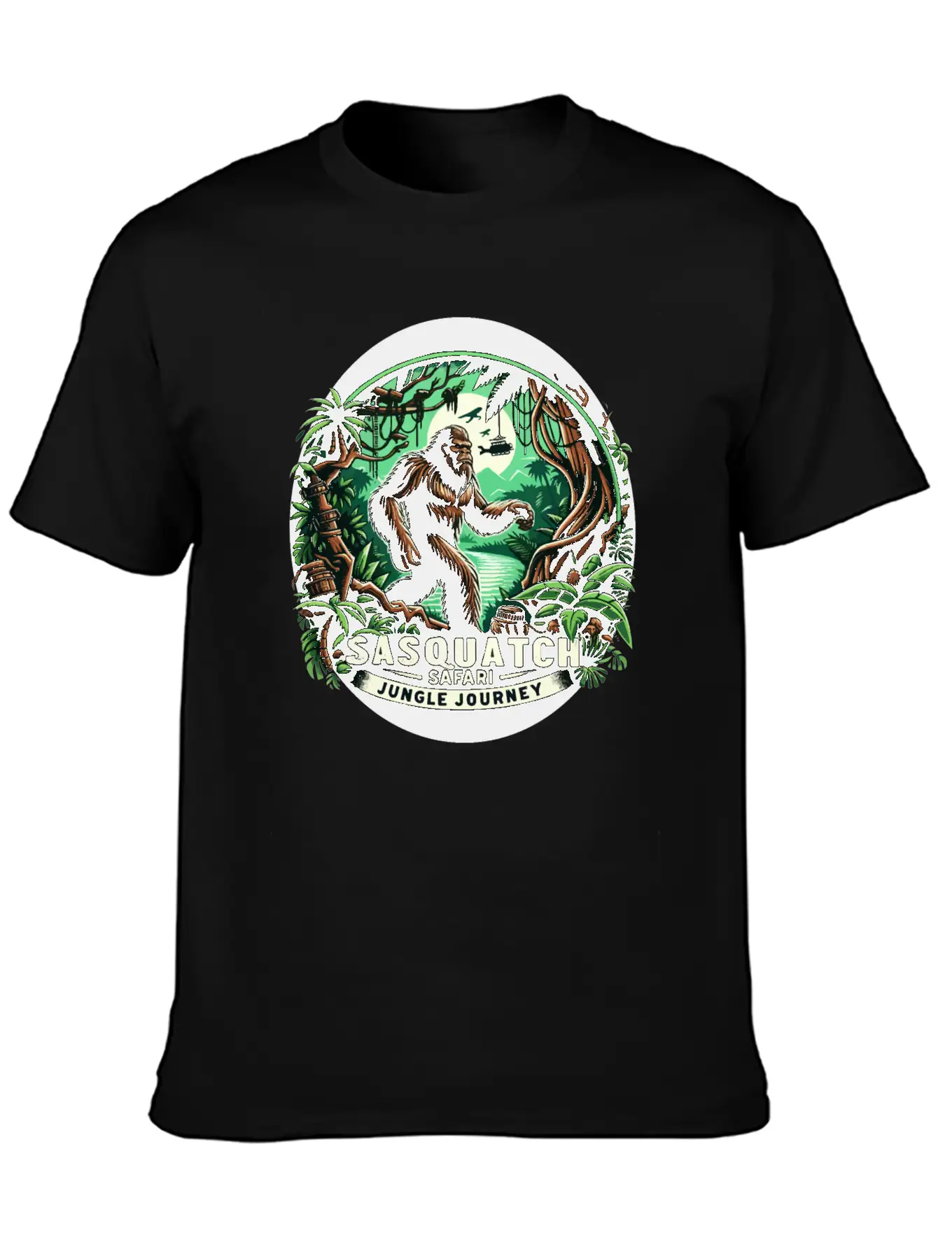 Sasquatch Safari Jungle Journey Modern Fit Casual T-Shirt – Clean And Versatile Design