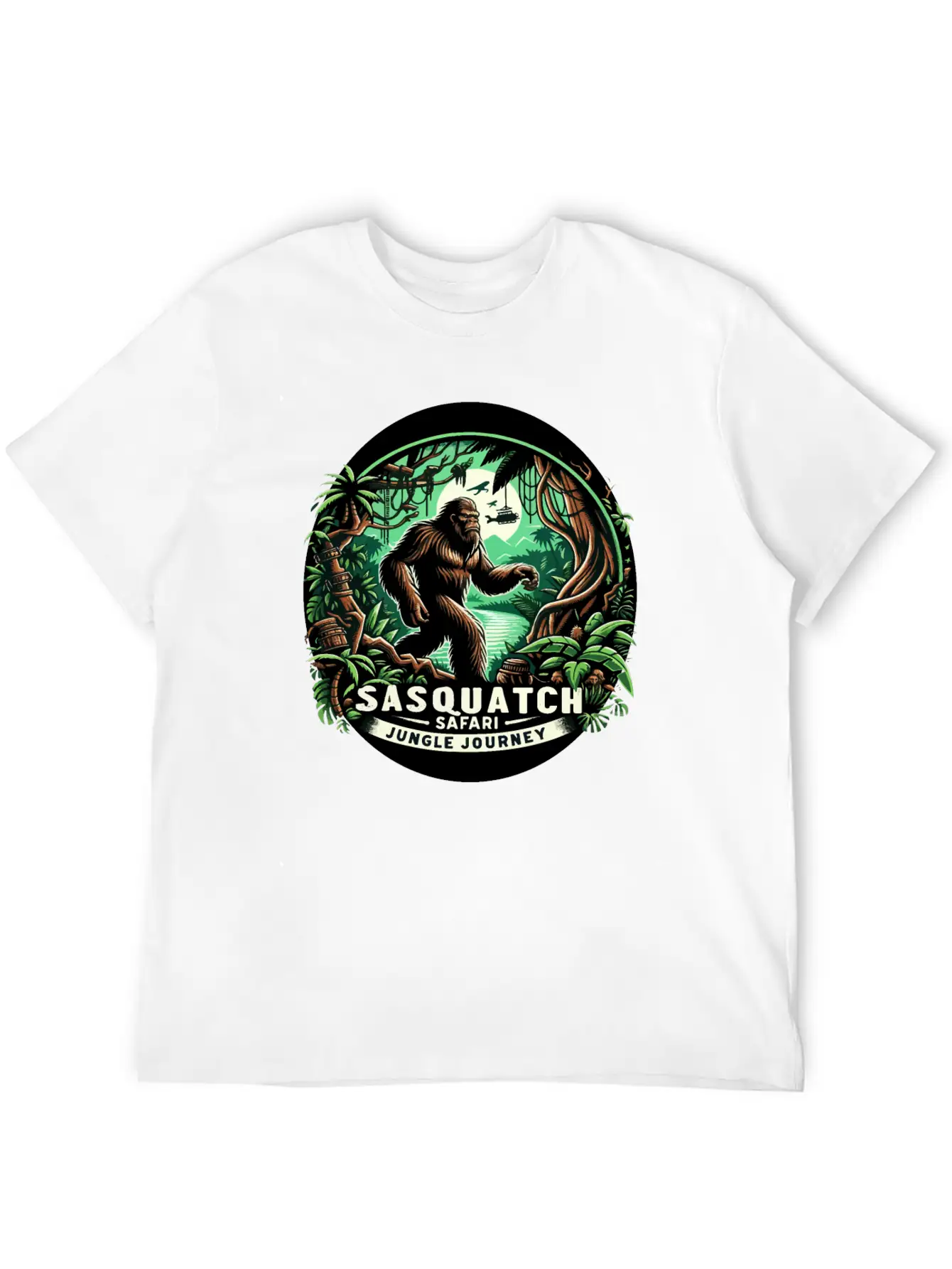 Sasquatch Safari Jungle Journey Modern Fit Casual T-Shirt – Clean And Versatile Design