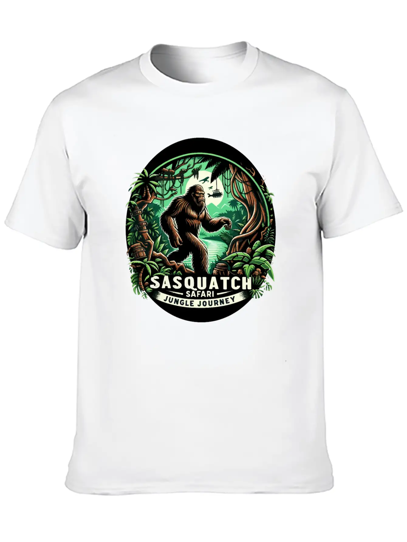 Sasquatch Safari Jungle Journey Modern Fit Casual T-Shirt – Clean And Versatile Design