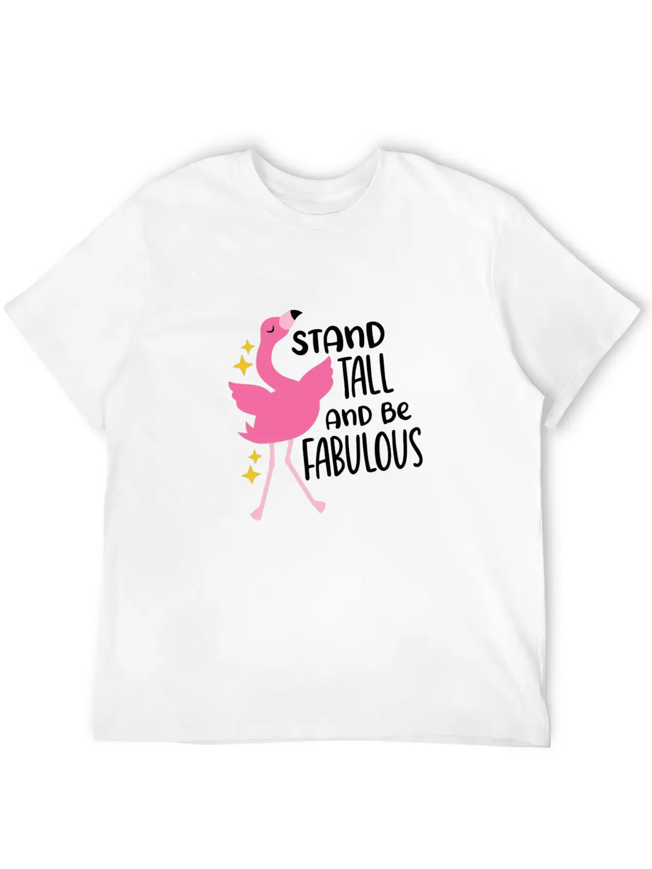 Sassy Flamingo Basic Graphic T-Shirt – Daily Comfort In Soft Cotton