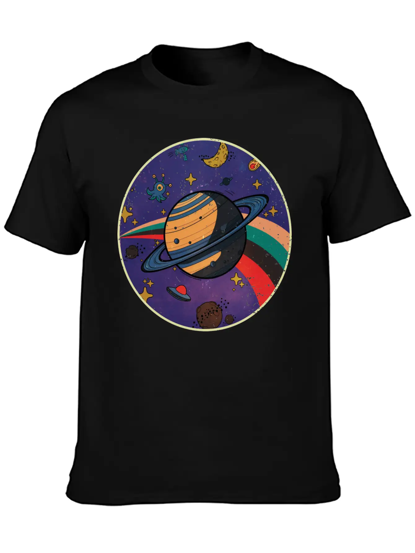 Saturn - Planet Vintage Modern Fit Casual T-Shirt ��� Clean And Versatile Design