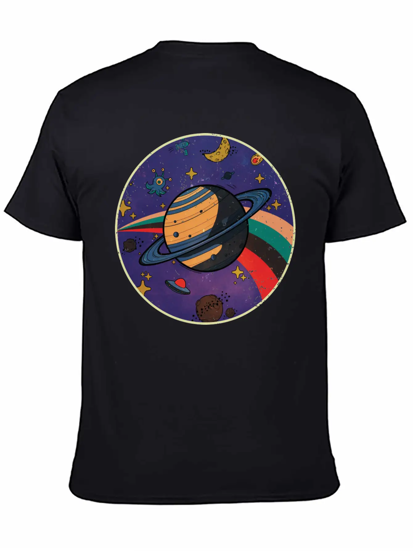 Saturn - Planet Vintage Modern Fit Casual T-Shirt ��� Clean And Versatile Design
