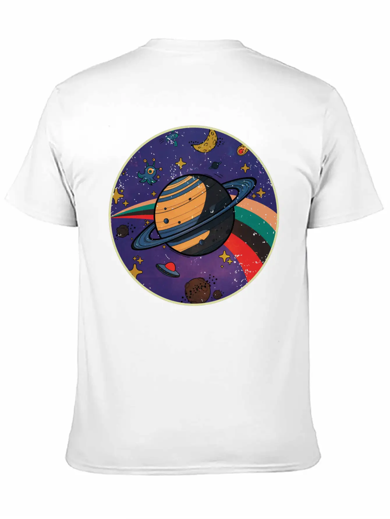 Saturn - Planet Vintage Modern Fit Casual T-Shirt ��� Clean And Versatile Design