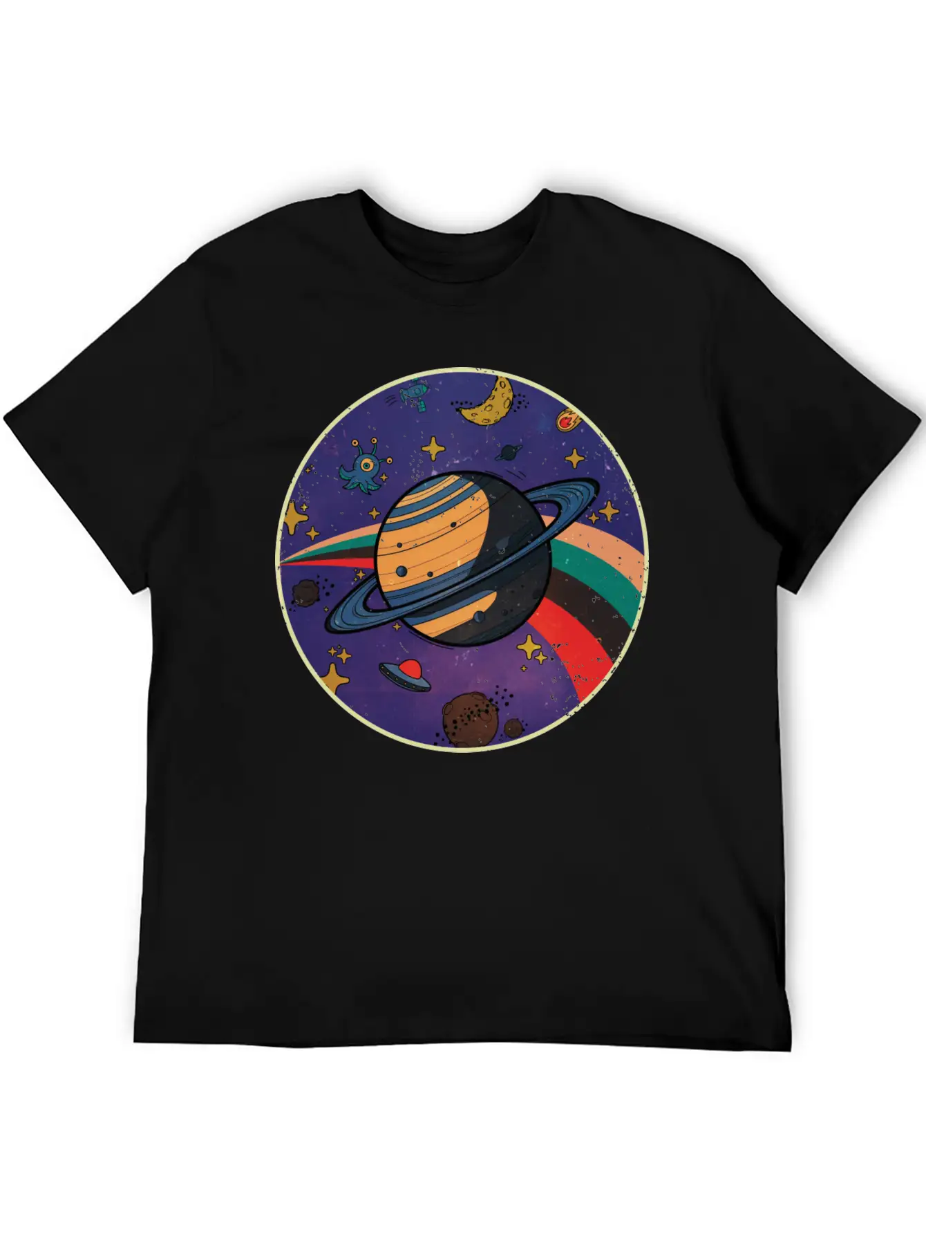 Saturn - Planet Vintage Modern Fit Casual T-Shirt ��� Clean And Versatile Design
