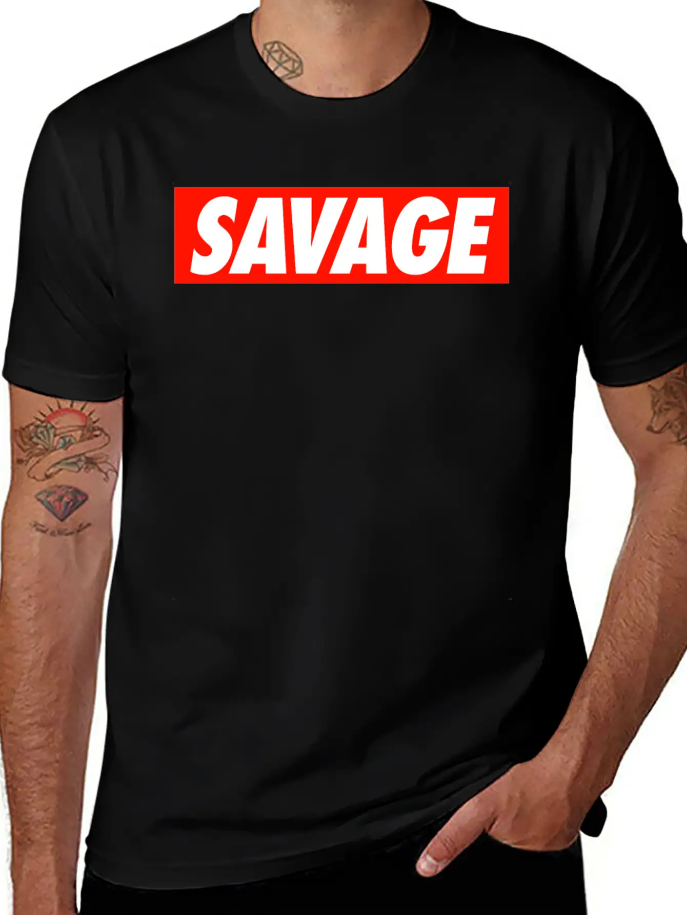 SAVAGE Comfortable Minimalist Graphic Tee – Summer Style Essential