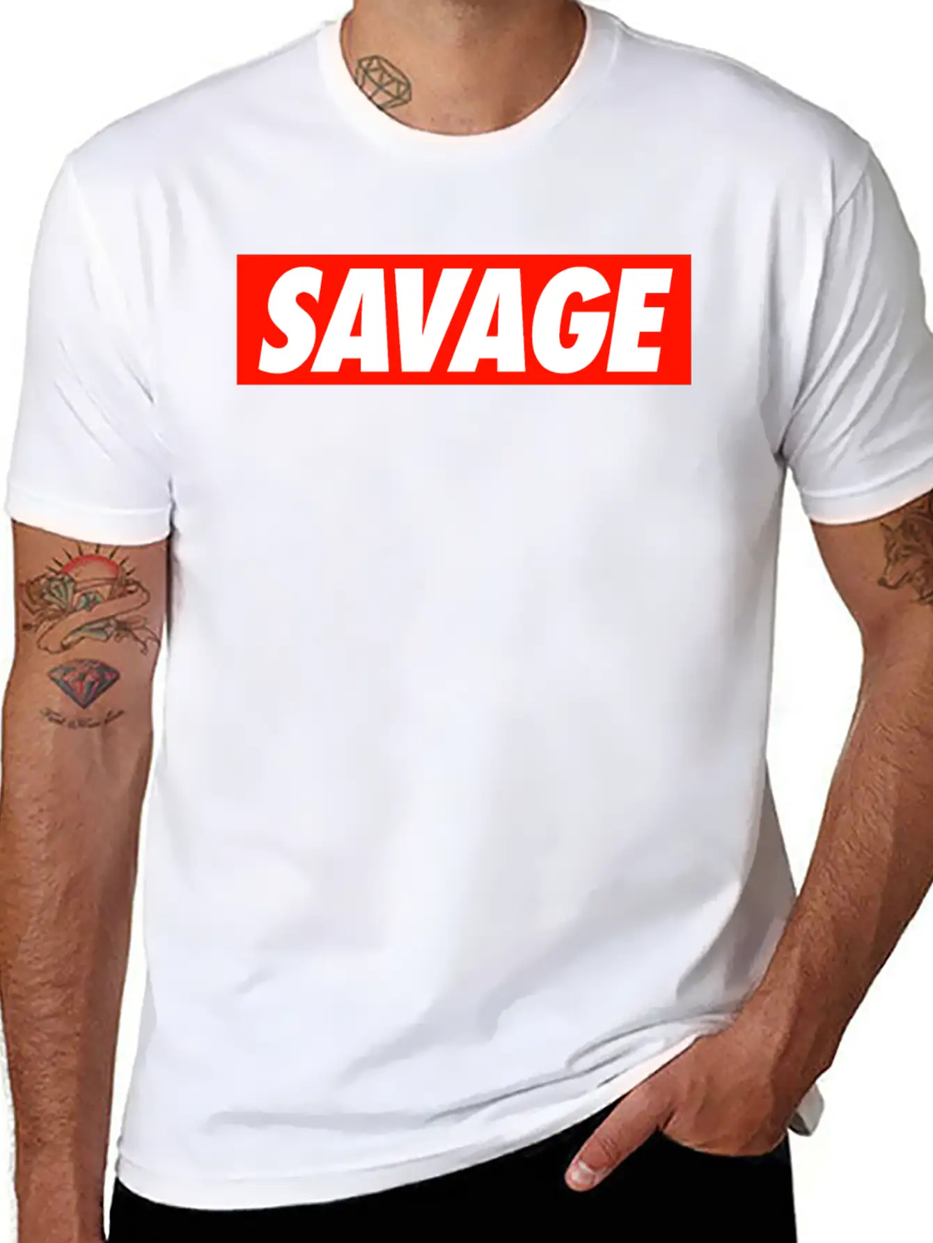 SAVAGE Comfortable Minimalist Graphic Tee – Summer Style Essential