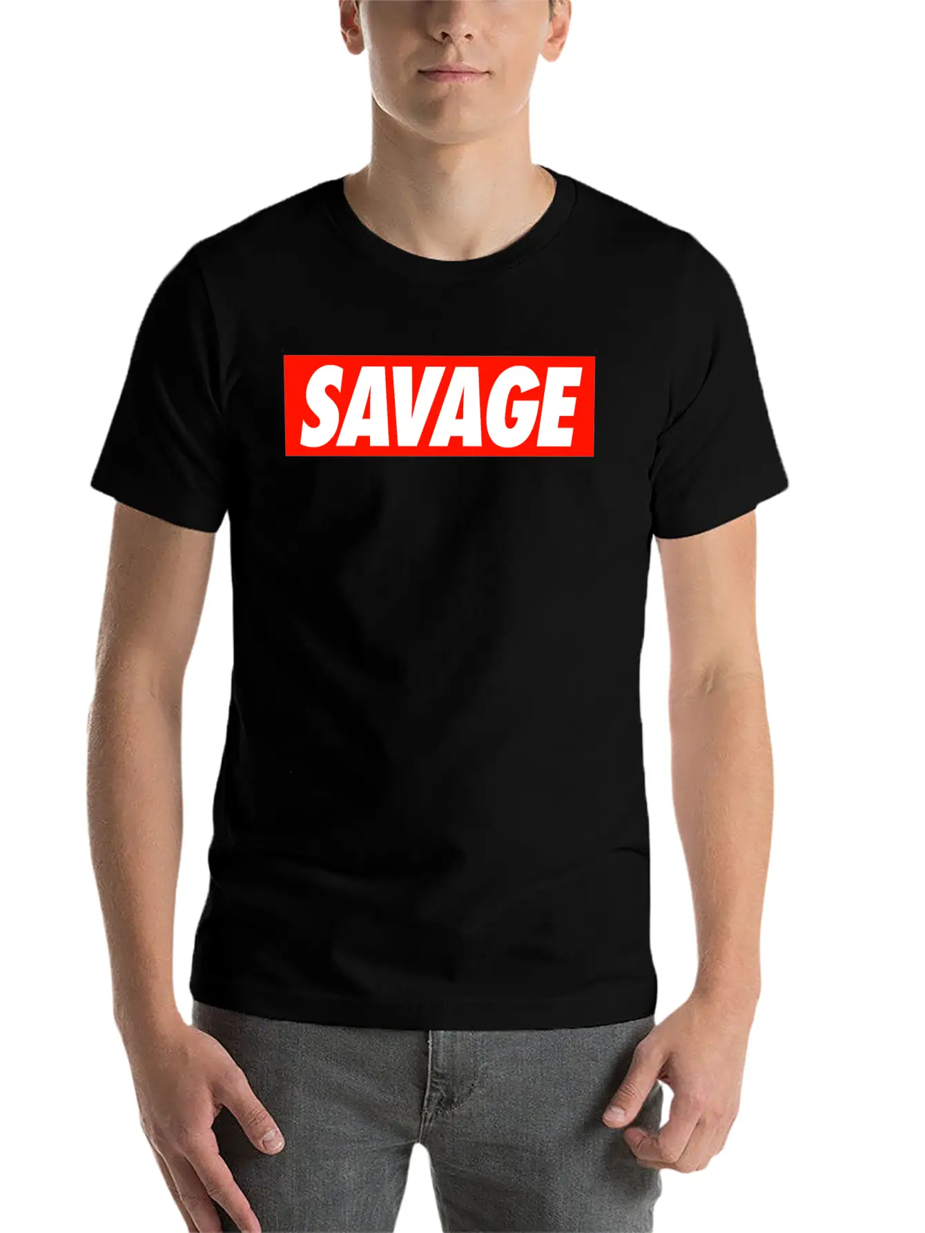 SAVAGE Comfortable Minimalist Graphic Tee – Summer Style Essential