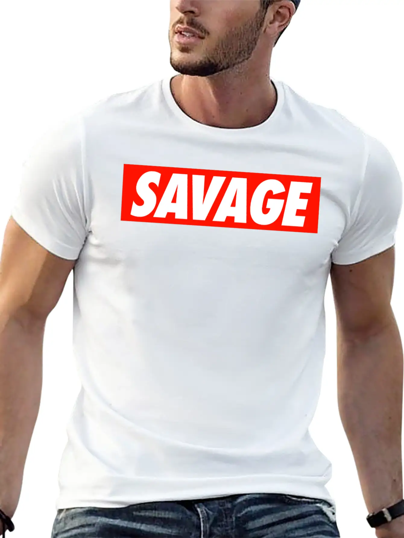 SAVAGE Comfortable Minimalist Graphic Tee – Summer Style Essential