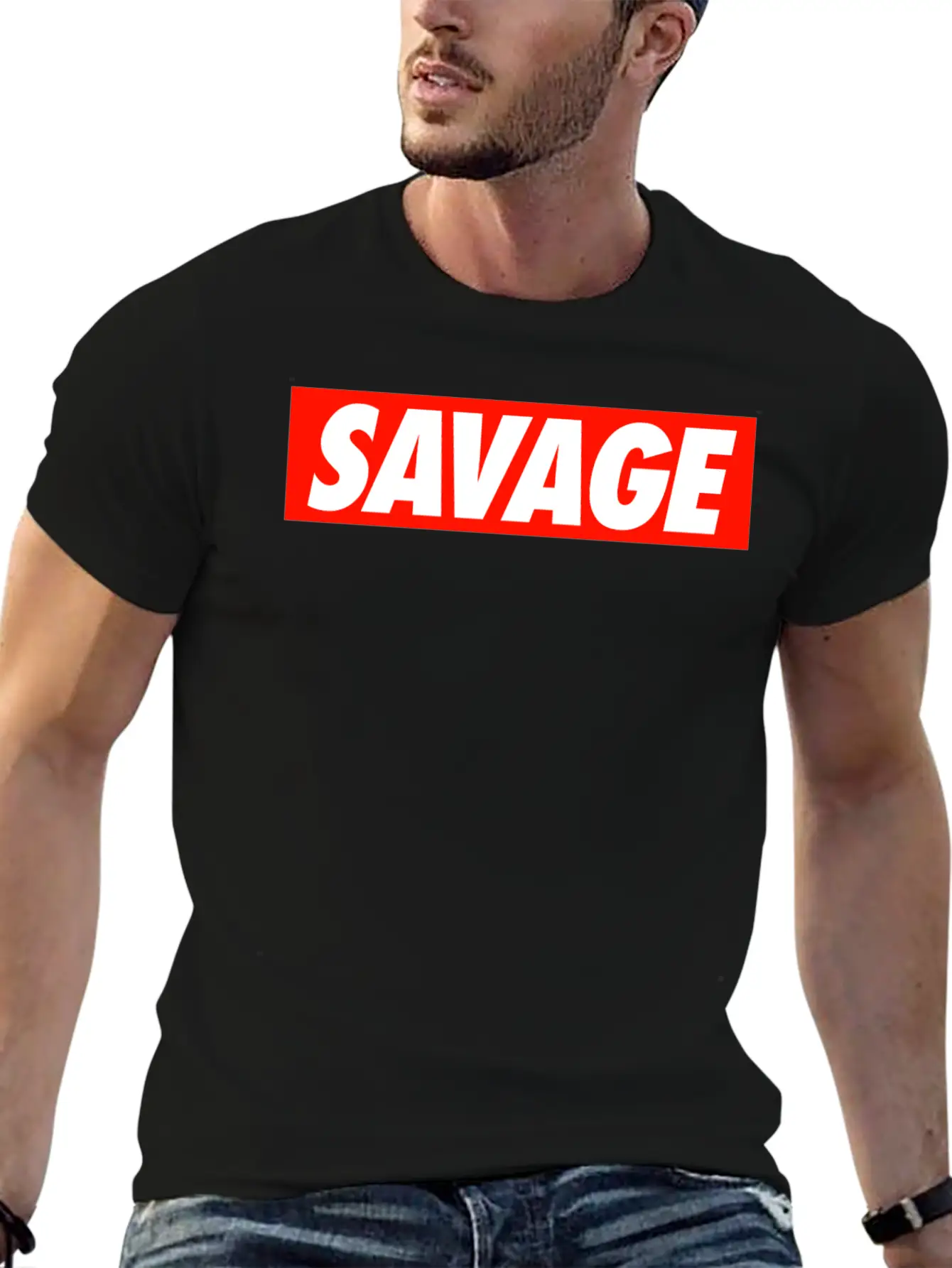 SAVAGE Comfortable Minimalist Graphic Tee – Summer Style Essential
