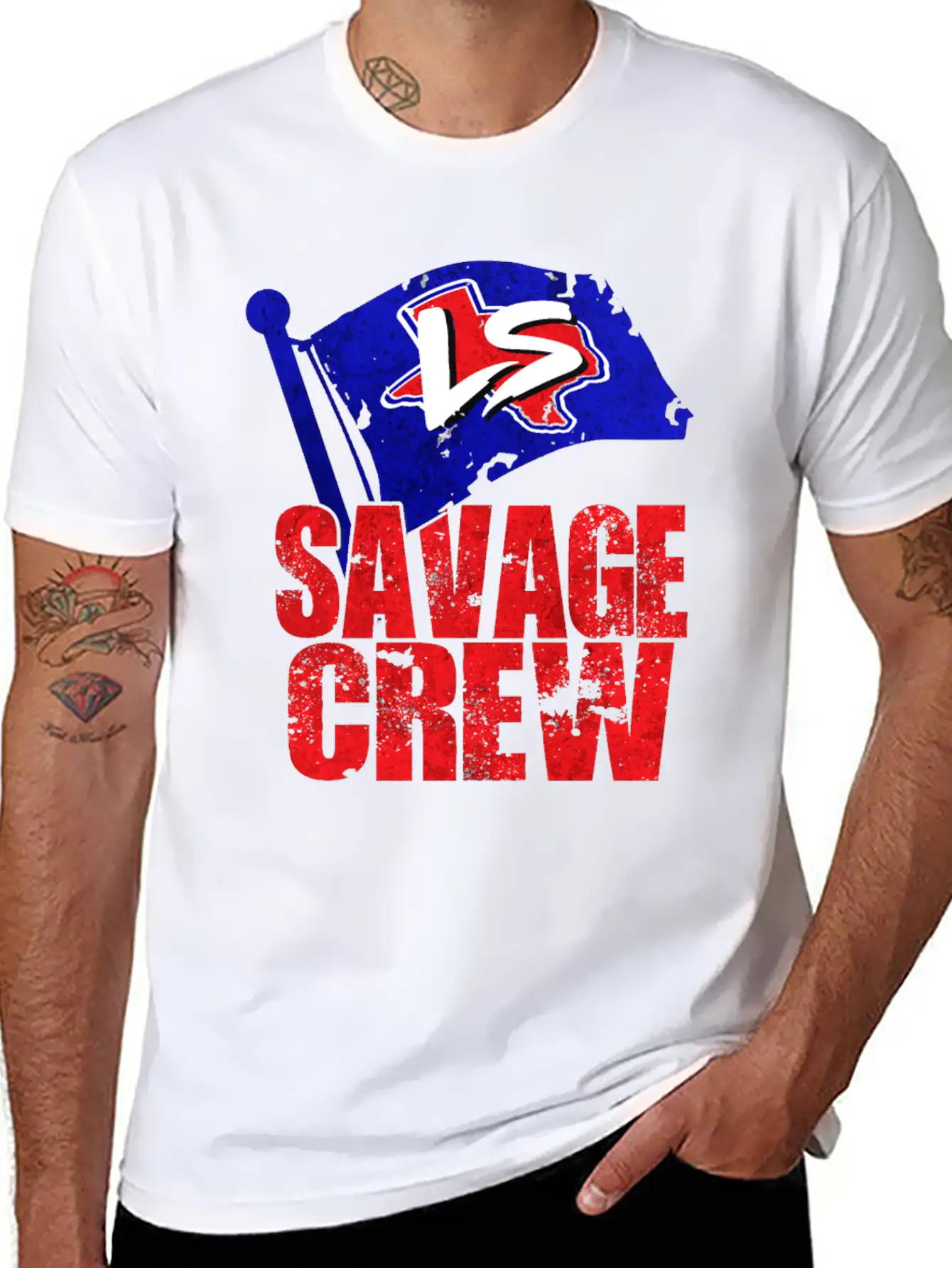 Savage Crew Lightweight Cotton T-Shirt – Daily Comfort Graphic Shirt