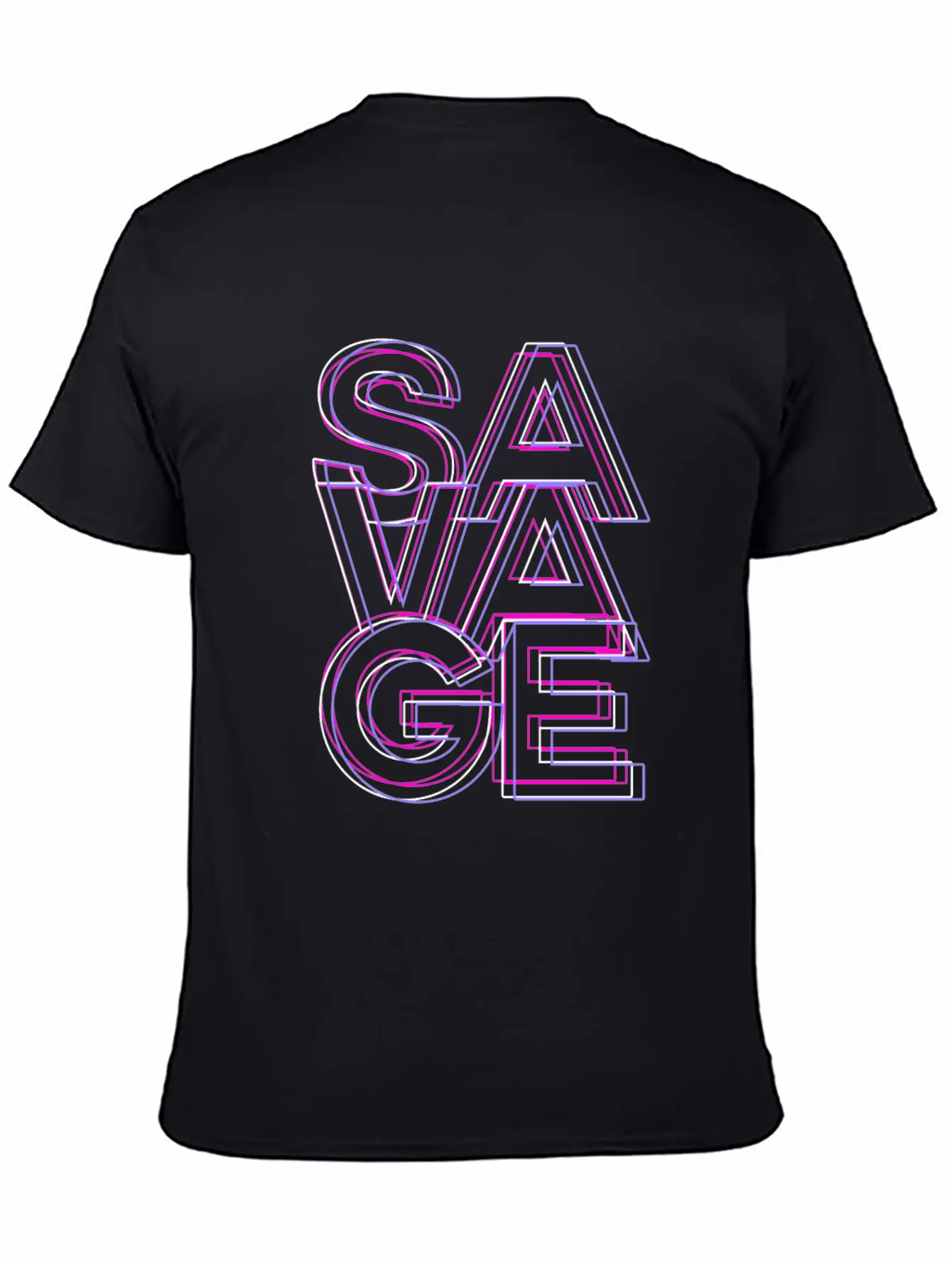 Savage Retro Pink Lightweight Cotton T-Shirt – Daily Comfort Graphic Shirt