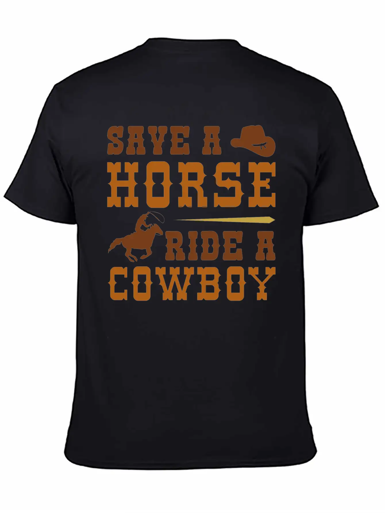 Save A Horse Ride A Cowboy Essential Cotton Tee For Daily Outfits – Unisex Style