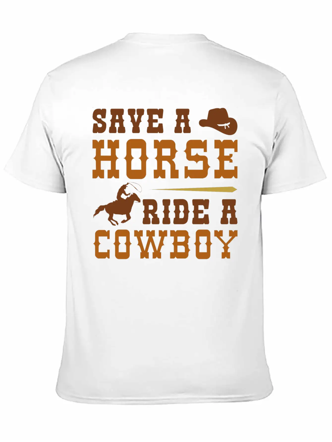 Save A Horse Ride A Cowboy Essential Cotton Tee For Daily Outfits – Unisex Style