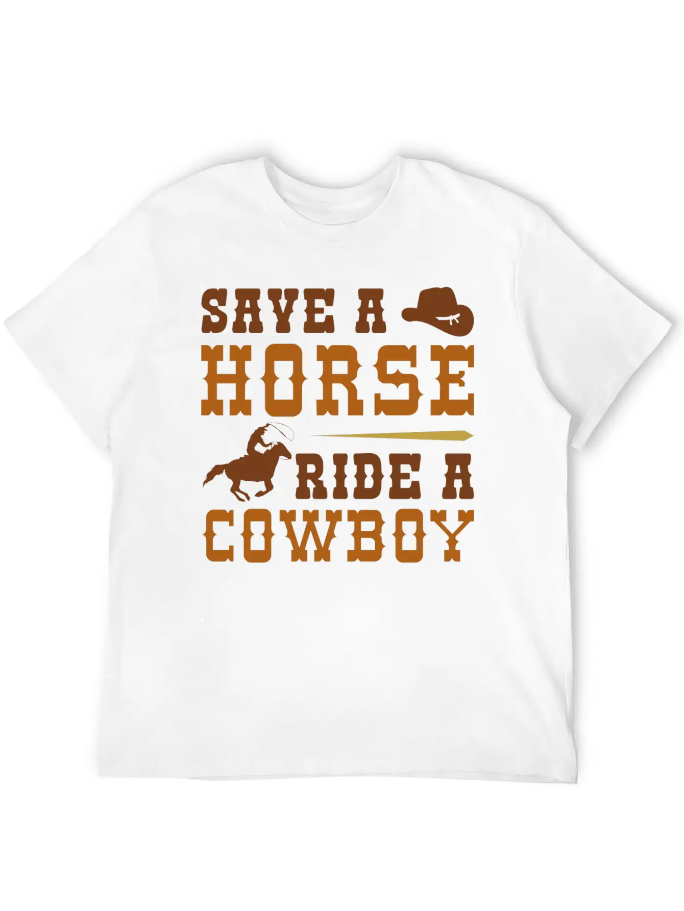 Save A Horse Ride A Cowboy Essential Cotton Tee For Daily Outfits – Unisex Style