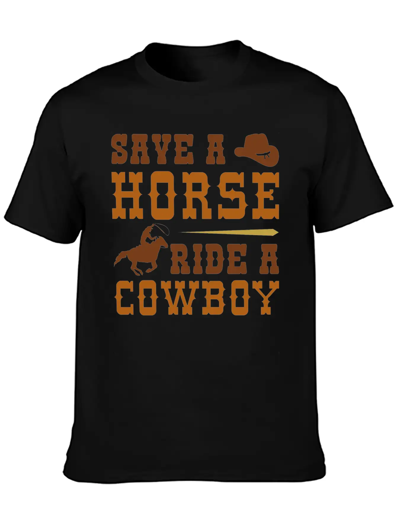 Save A Horse Ride A Cowboy Essential Cotton Tee For Daily Outfits – Unisex Style