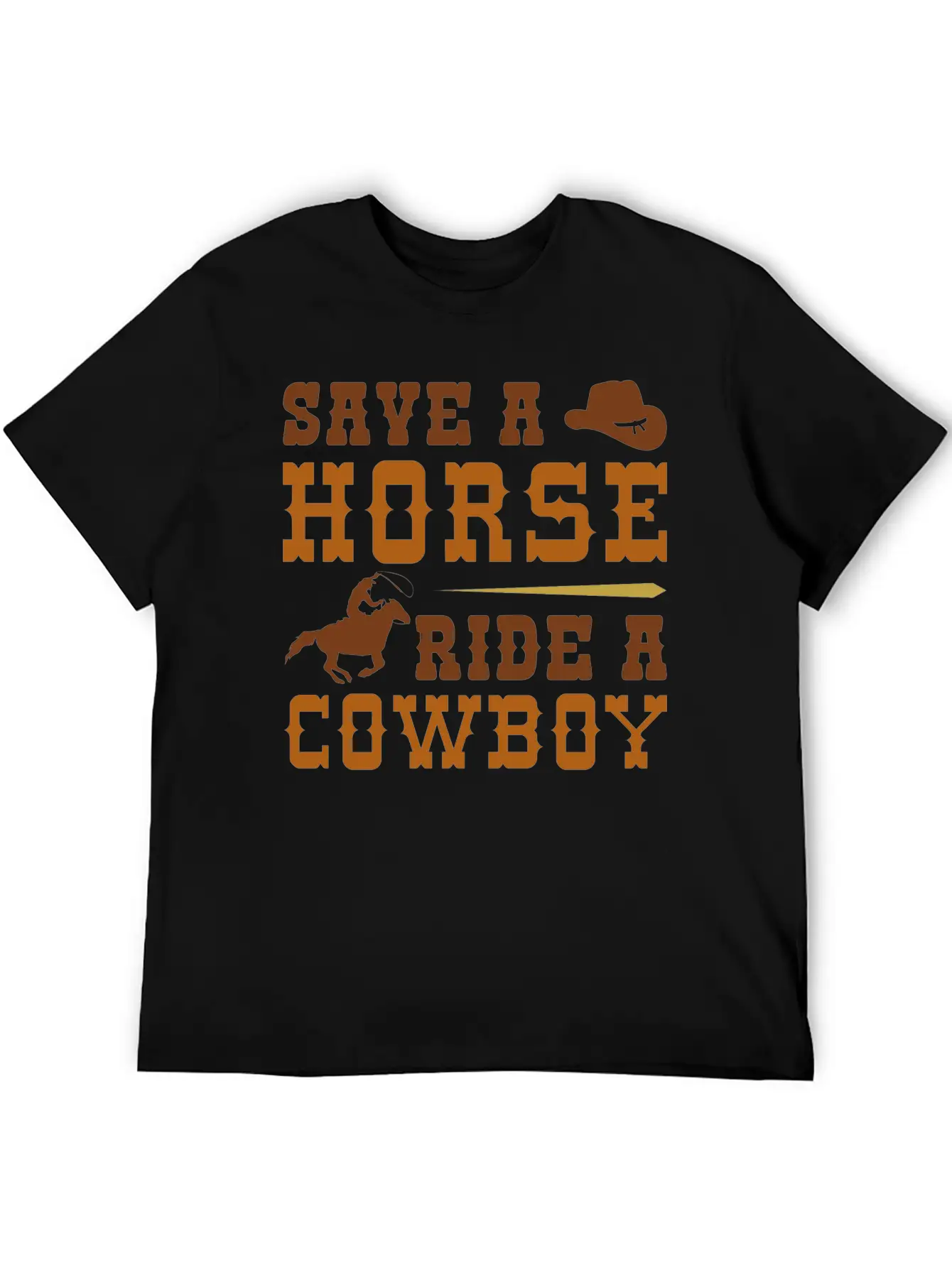 Save A Horse Ride A Cowboy Essential Cotton Tee For Daily Outfits – Unisex Style