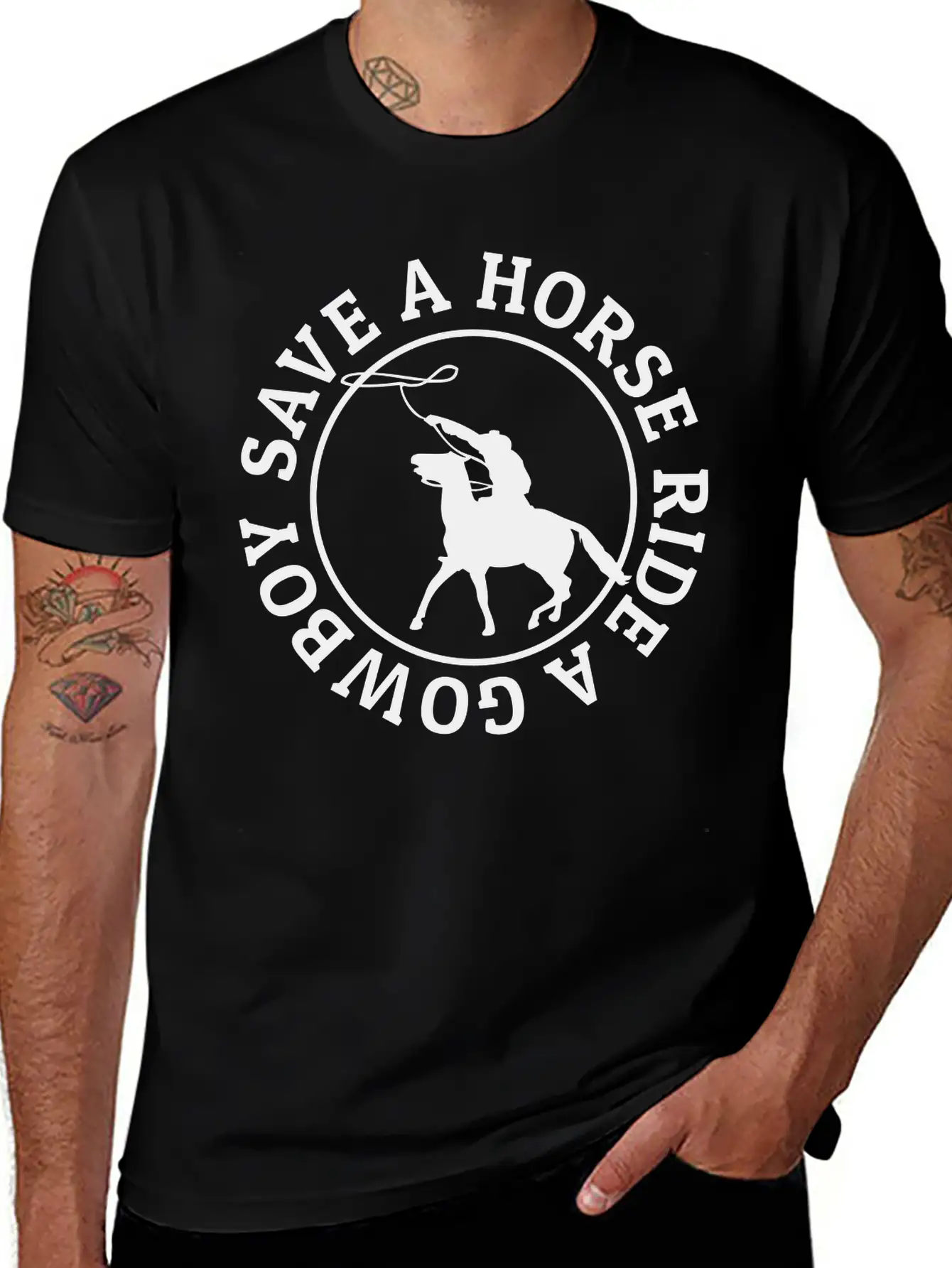 Save A Horse Ride A Cowboy Soft Cotton Short Sleeve Tee – Unisex Wardrobe Staple