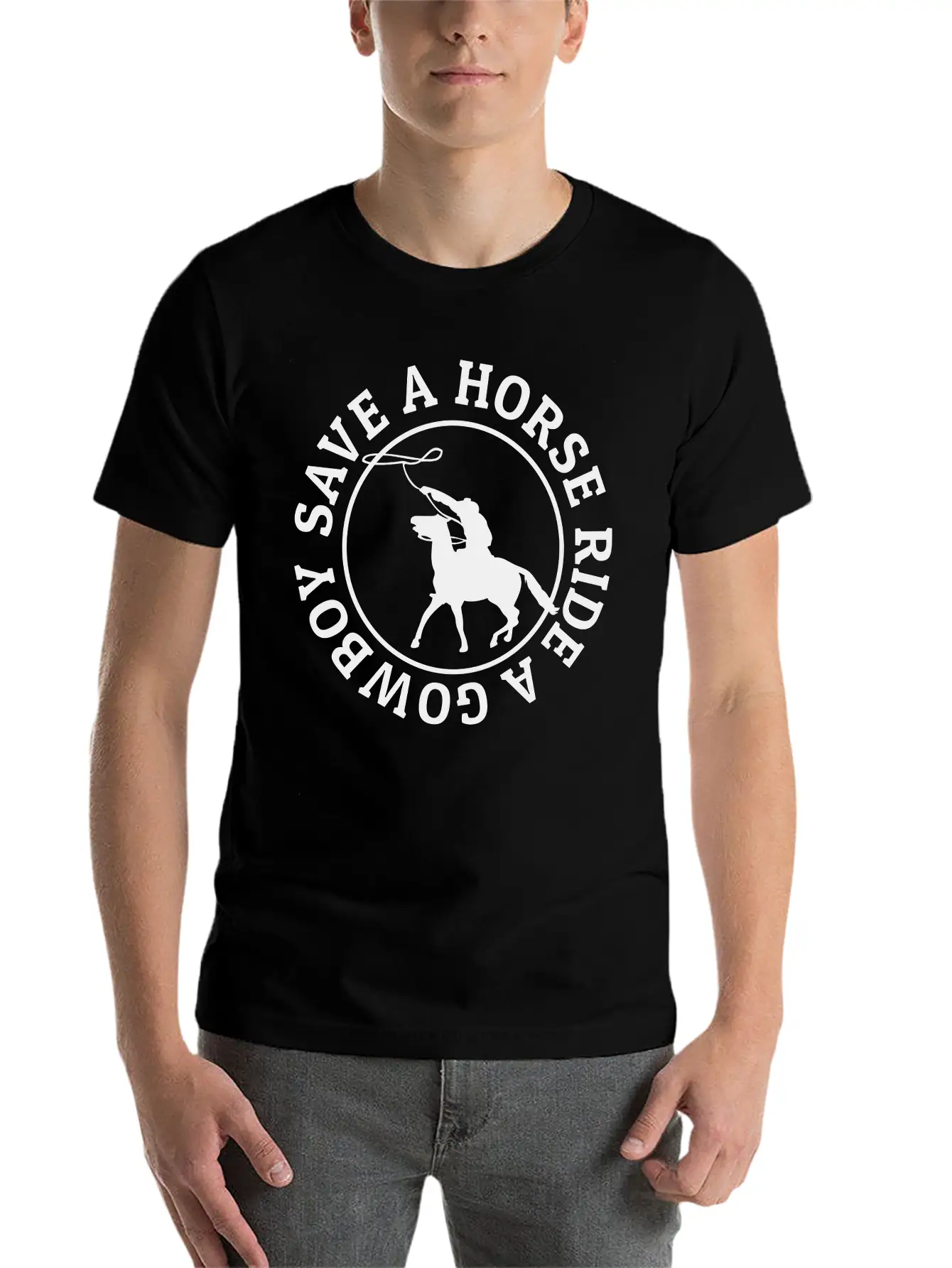 Save A Horse Ride A Cowboy Soft Cotton Short Sleeve Tee – Unisex Wardrobe Staple
