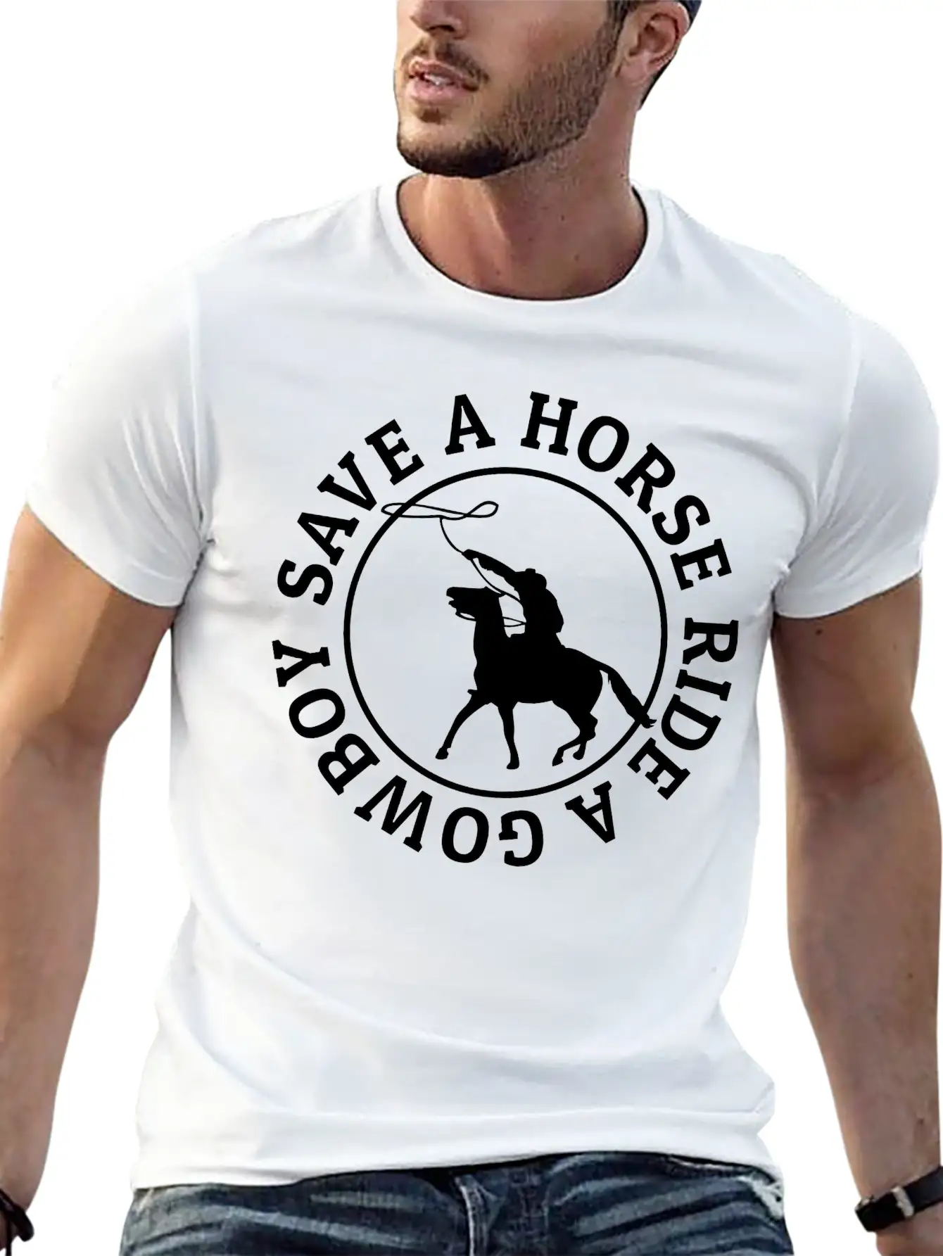 Save A Horse Ride A Cowboy Soft Cotton Short Sleeve Tee – Unisex Wardrobe Staple