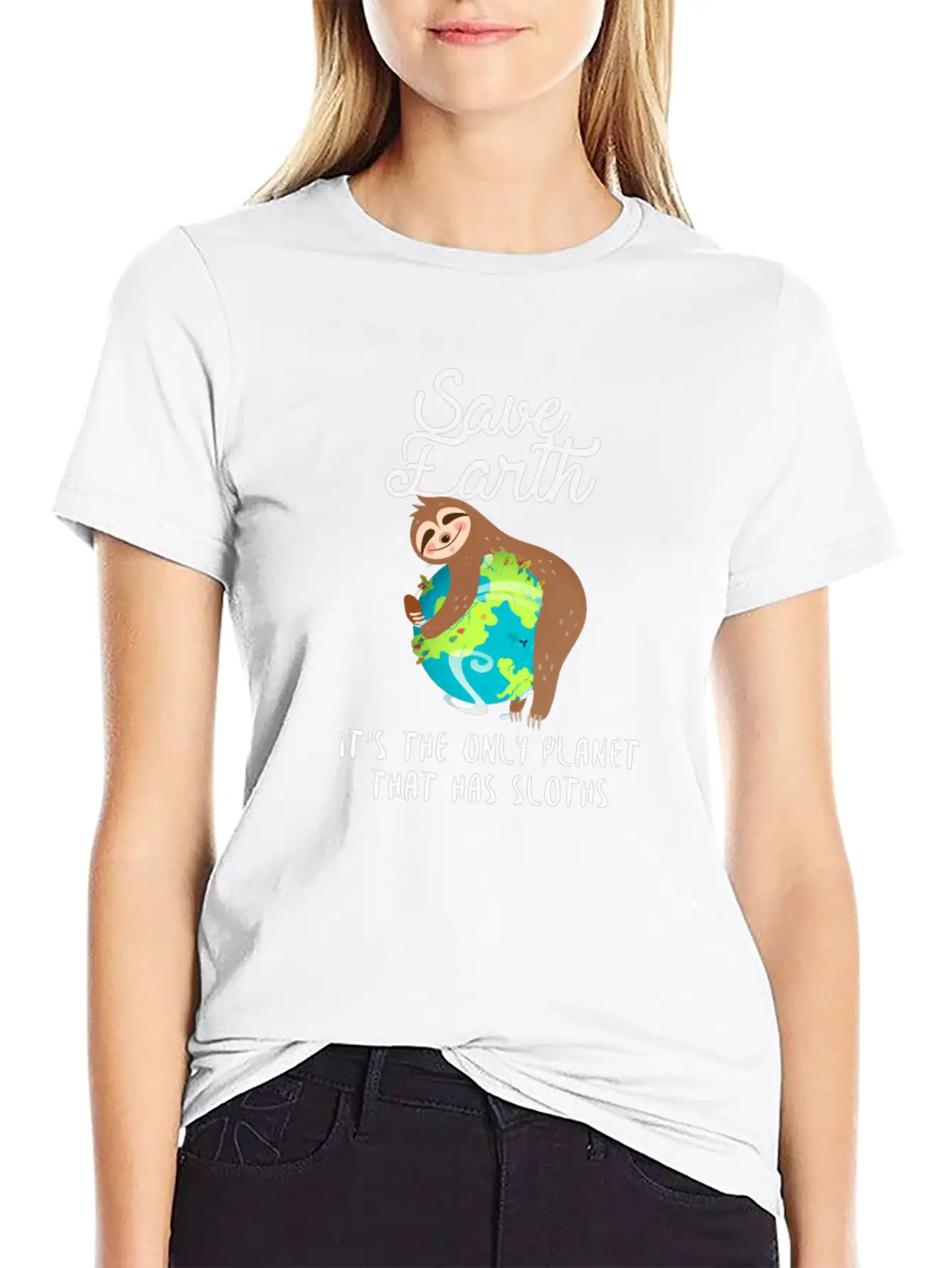 Save Earth - Sloth Lover - Environmentalist Unisex Casual T-Shirt – Clean Design For Daily Comfort