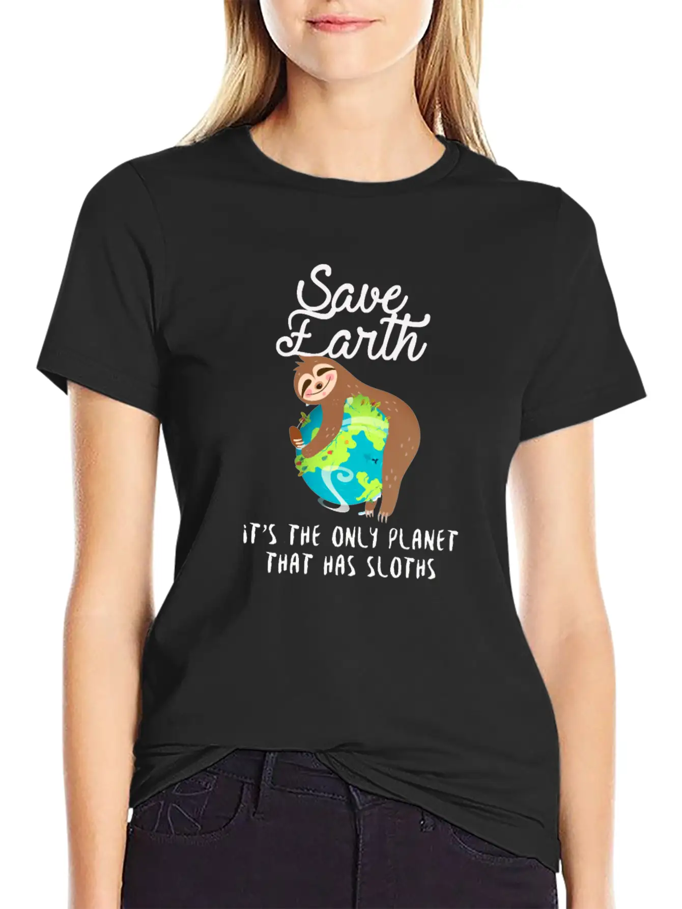 Save Earth - Sloth Lover - Environmentalist Unisex Casual T-Shirt – Clean Design For Daily Comfort