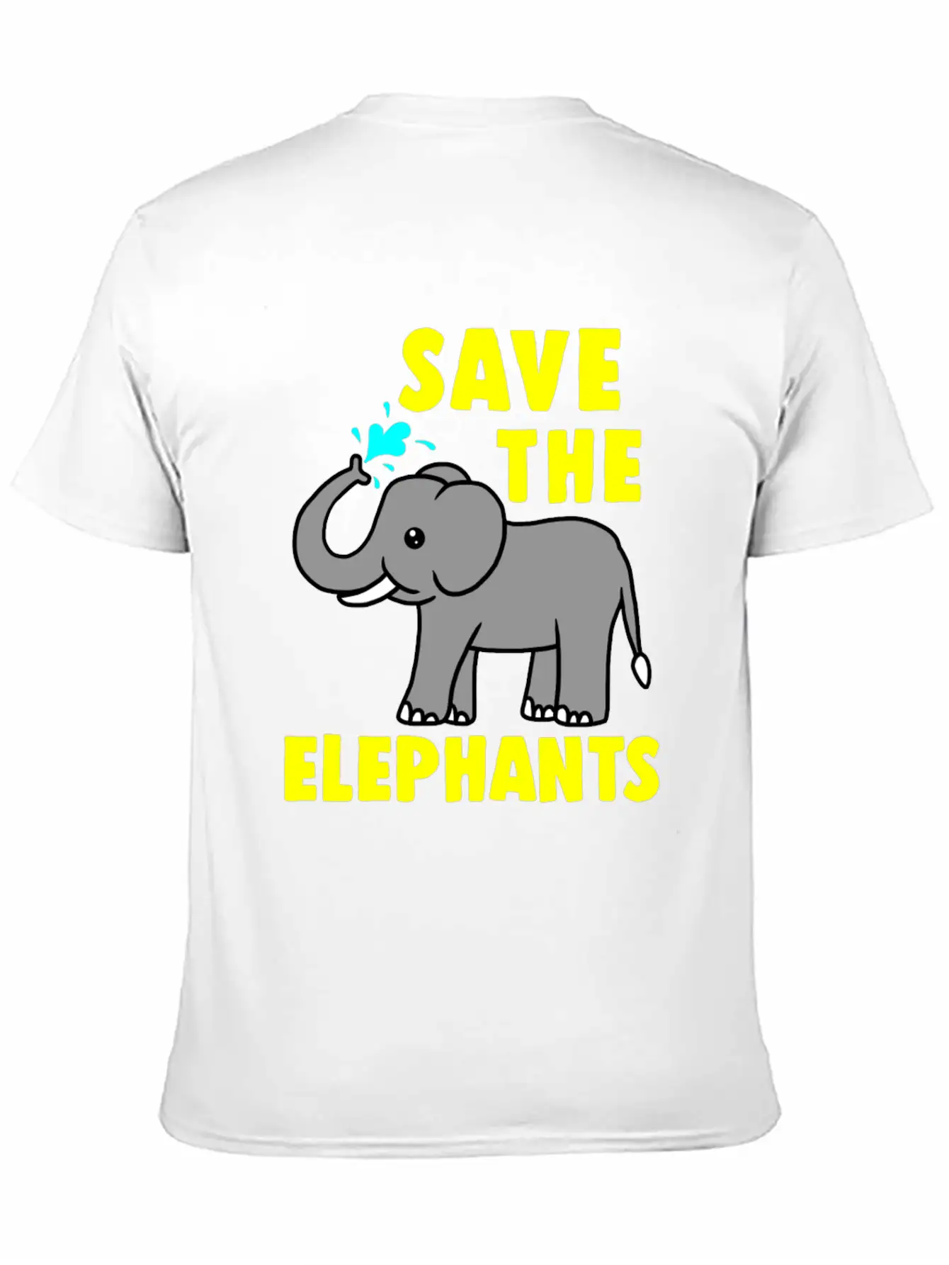 Save The Elephants Unisex Casual T-Shirt – Clean Design For Daily Comfort