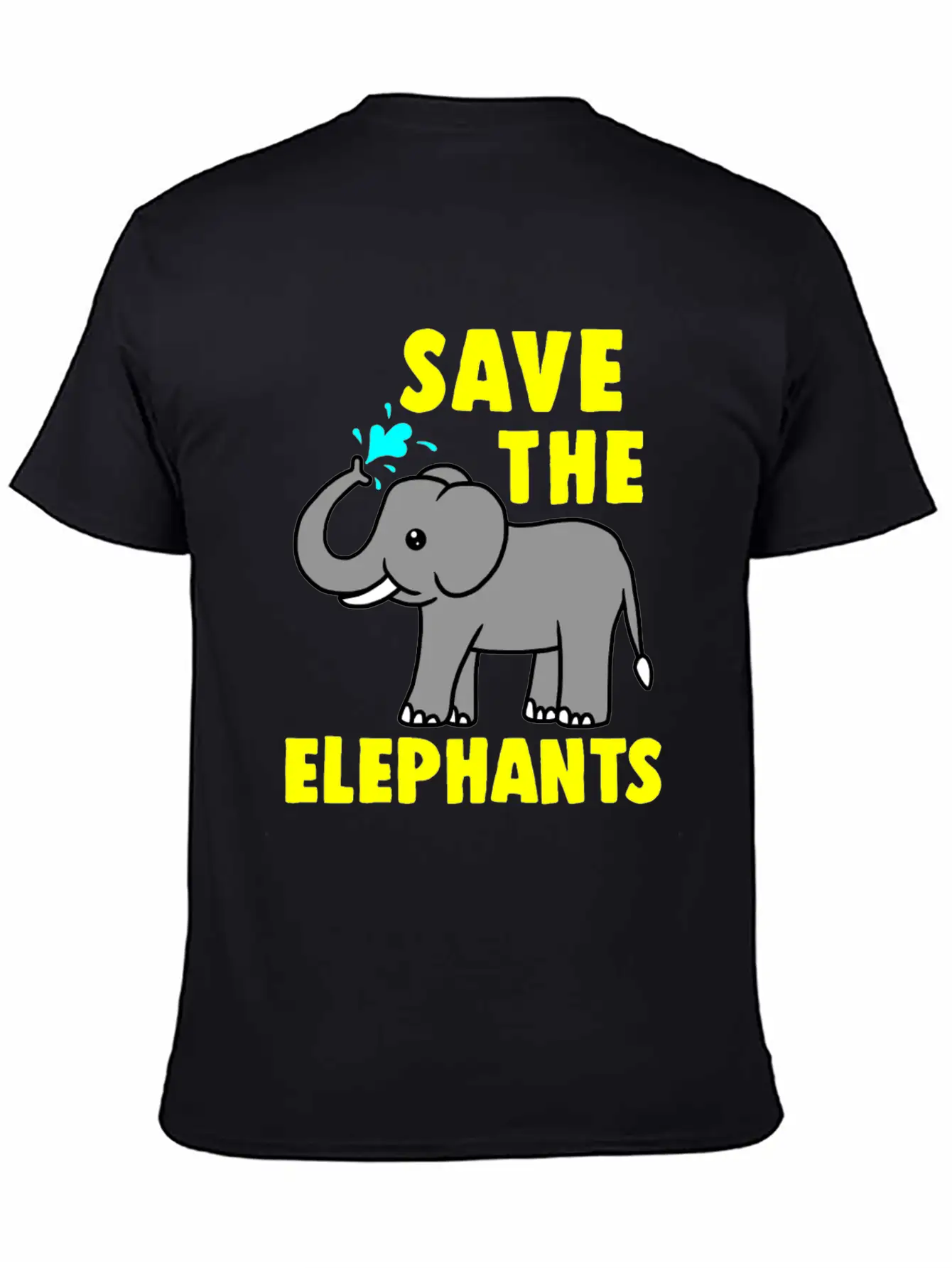 Save The Elephants Unisex Casual T-Shirt – Clean Design For Daily Comfort