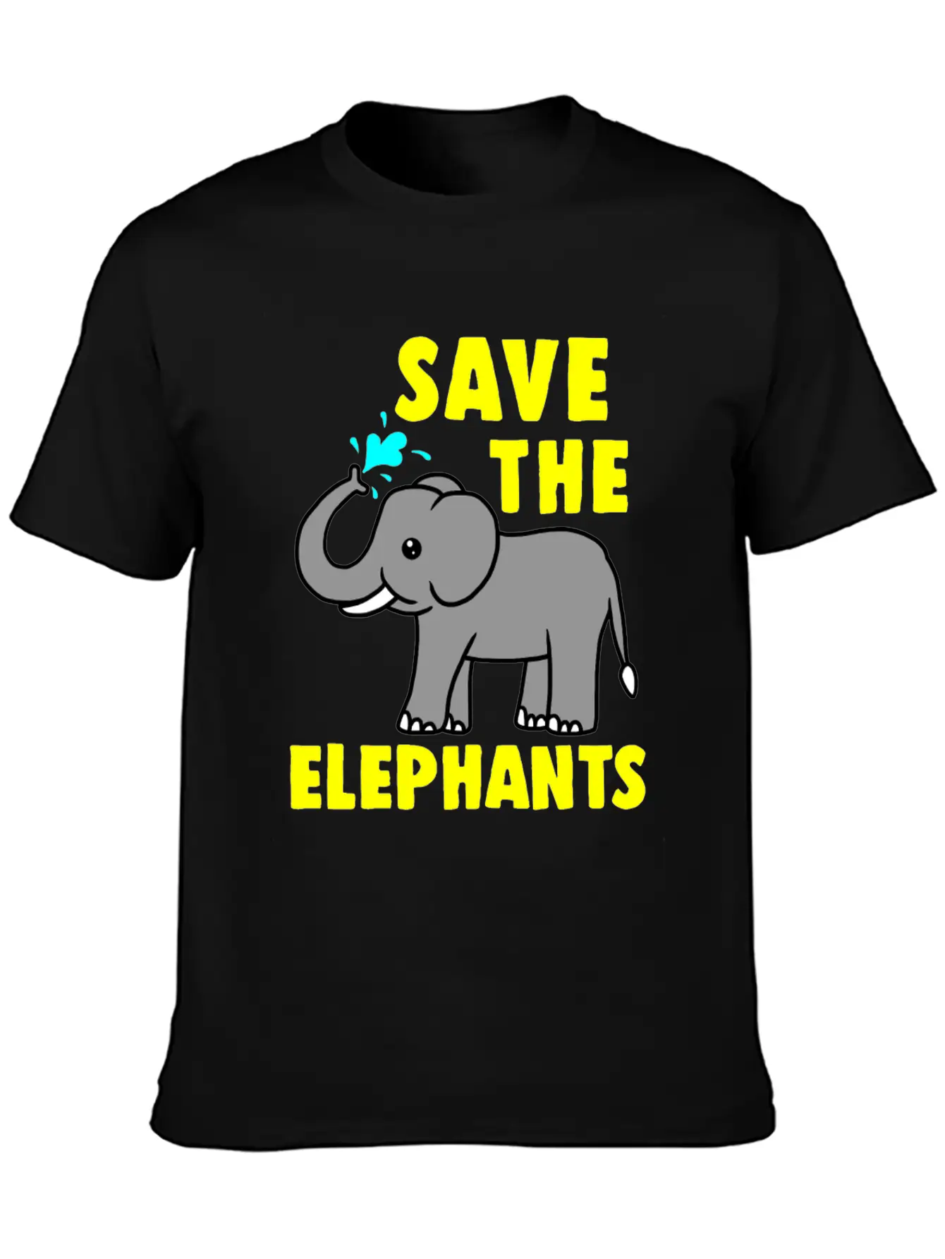 Save The Elephants Unisex Casual T-Shirt – Clean Design For Daily Comfort