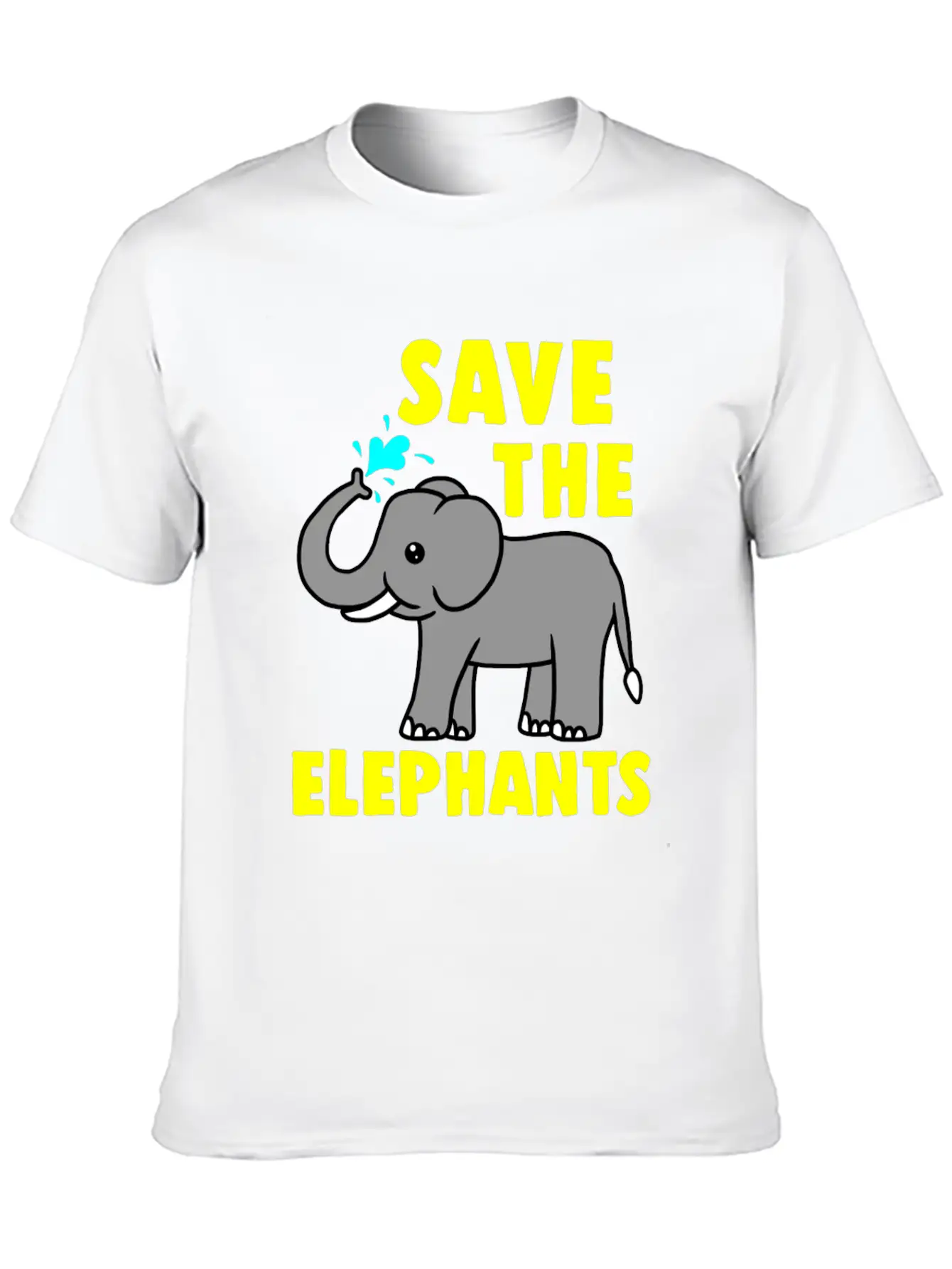 Save The Elephants Unisex Casual T-Shirt – Clean Design For Daily Comfort